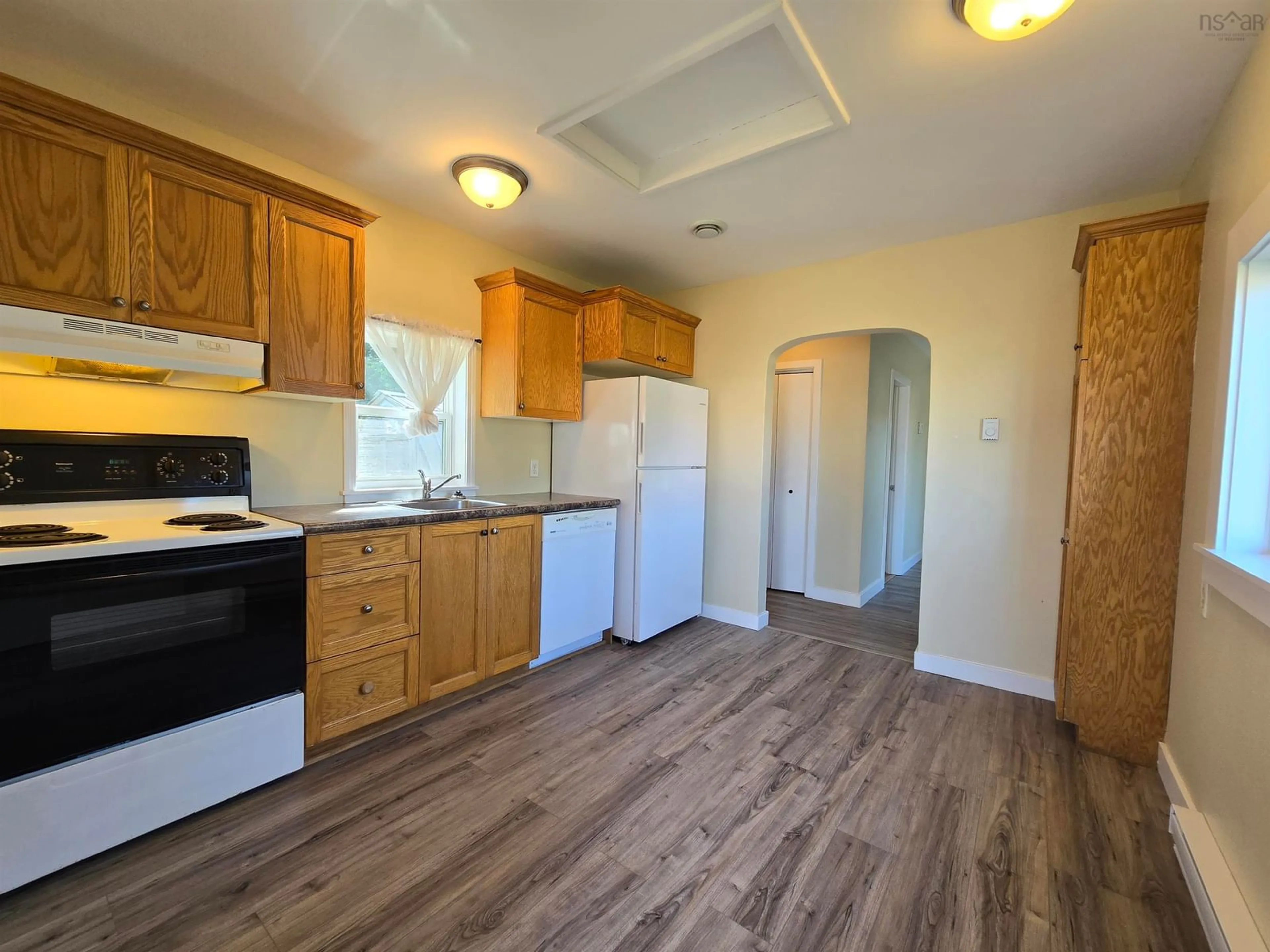 Standard kitchen, wood floors, cottage for 1467 Veterans Lane, Kingston Nova Scotia B0P 1R0