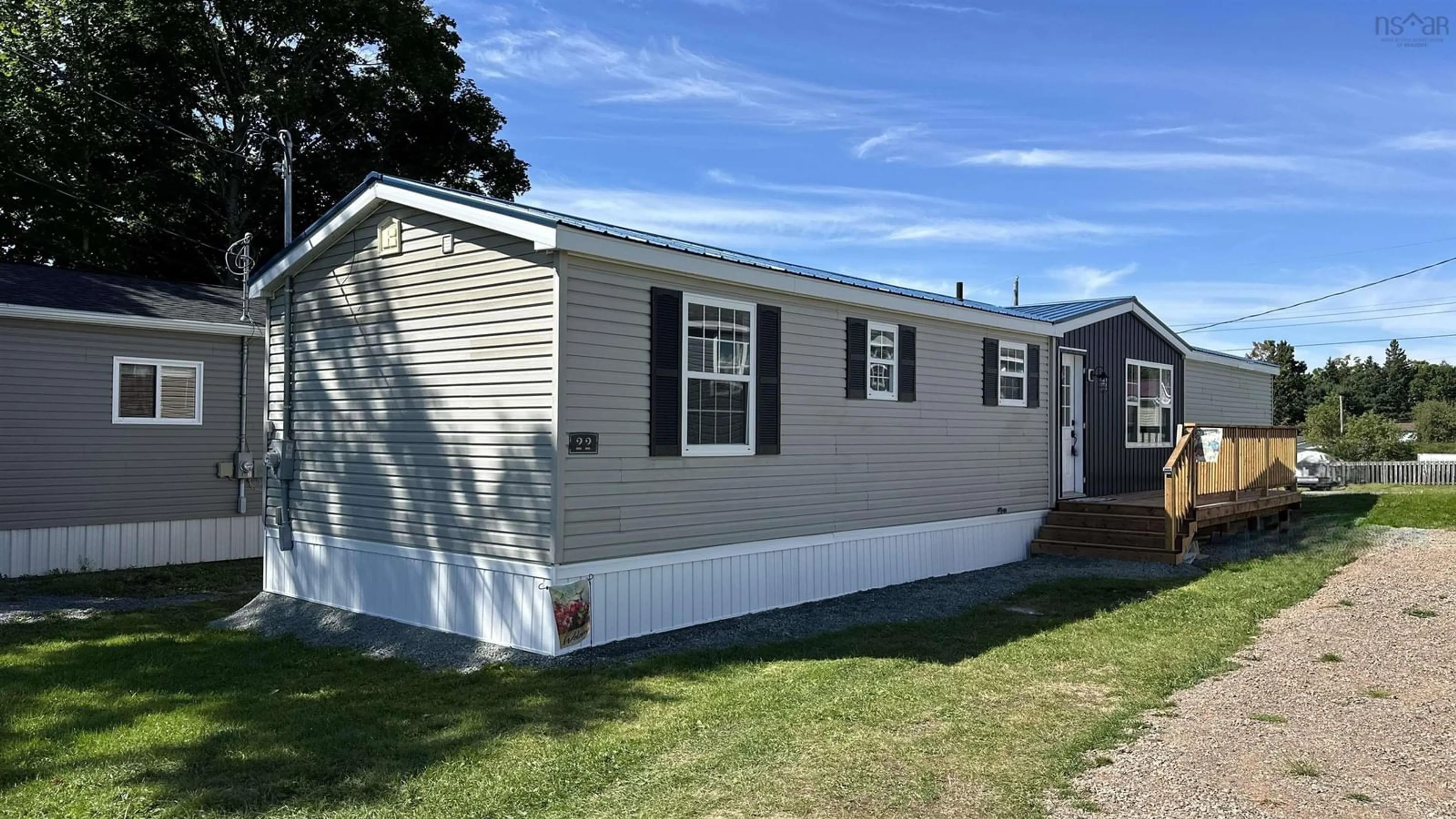 Home with vinyl exterior material for 22 Matheson Dr, Salmon River Nova Scotia B2N 7G3