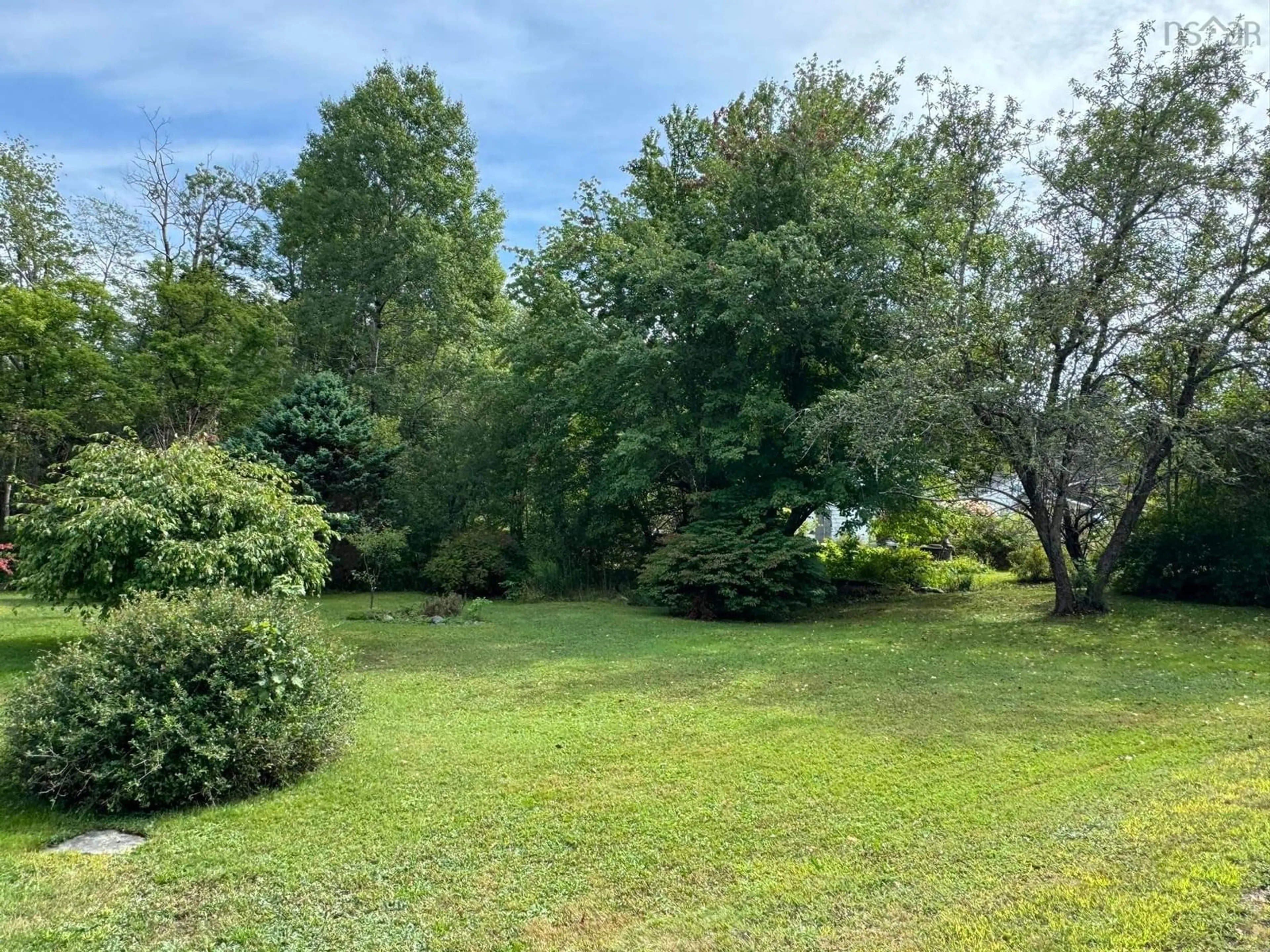 Patio, the fenced backyard for 99 Glenwood St, Milton Nova Scotia B0T 1P0