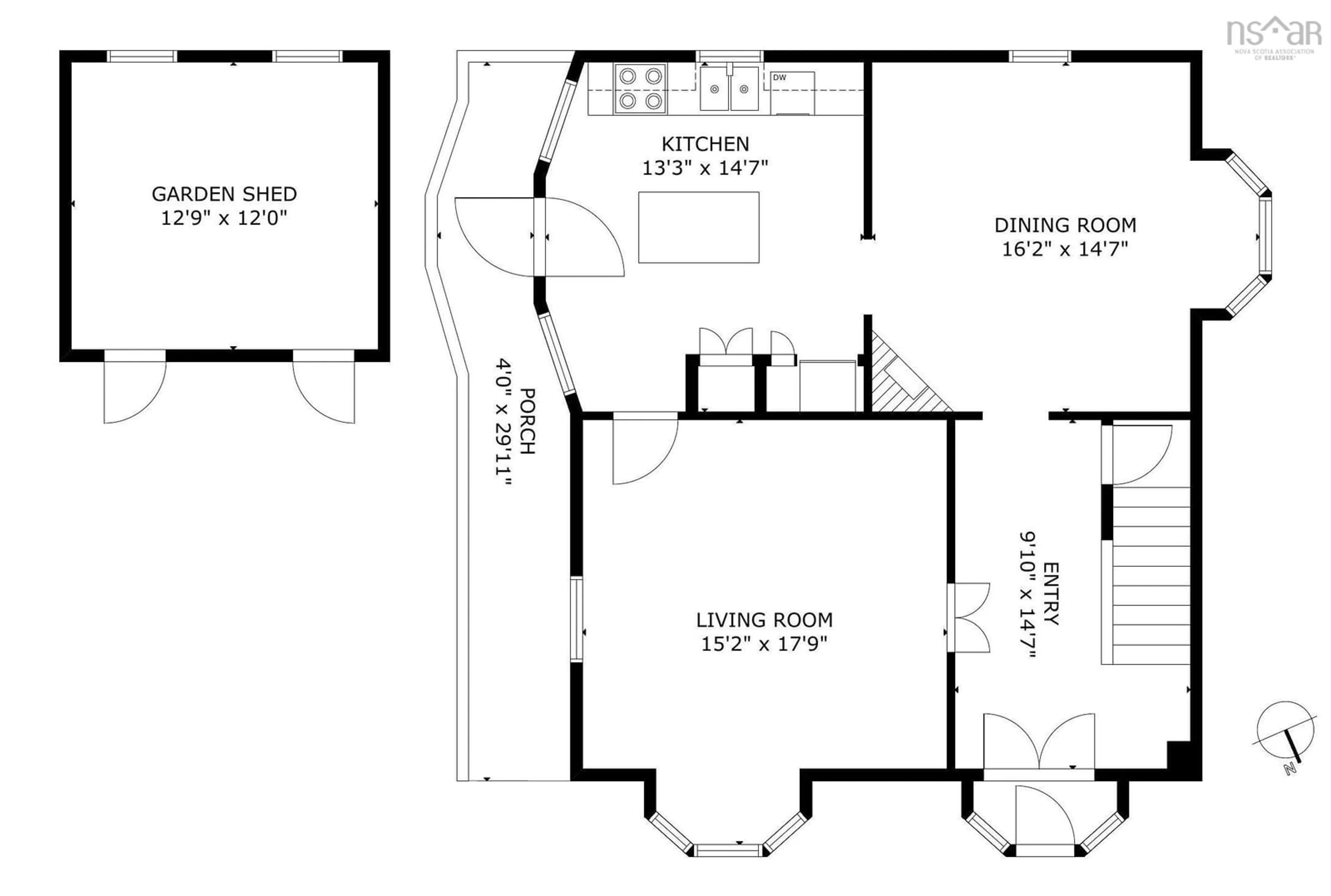 Floor plan for 230 Pelham St, Lunenburg Nova Scotia B0J 2C0