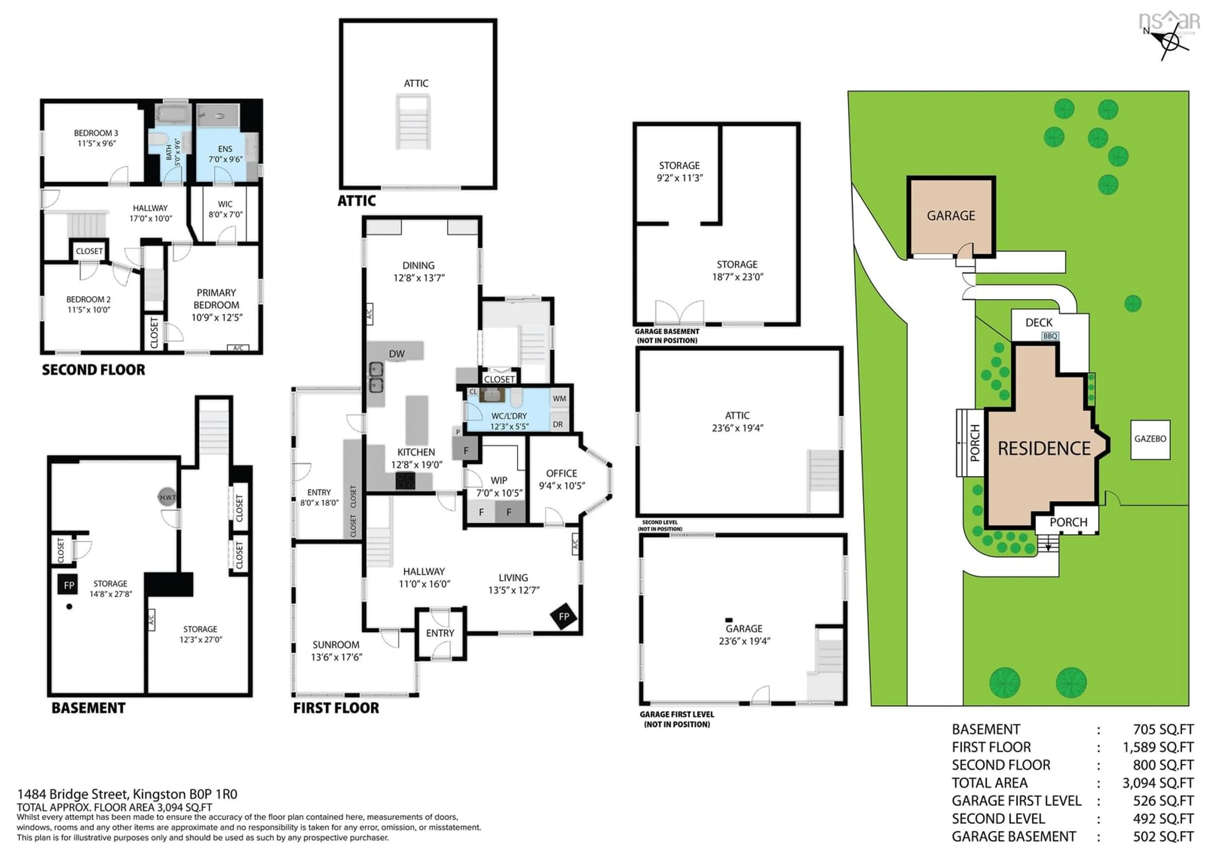 Floor plan for 1484 Bridge St, Kingston Nova Scotia B0P 1R0