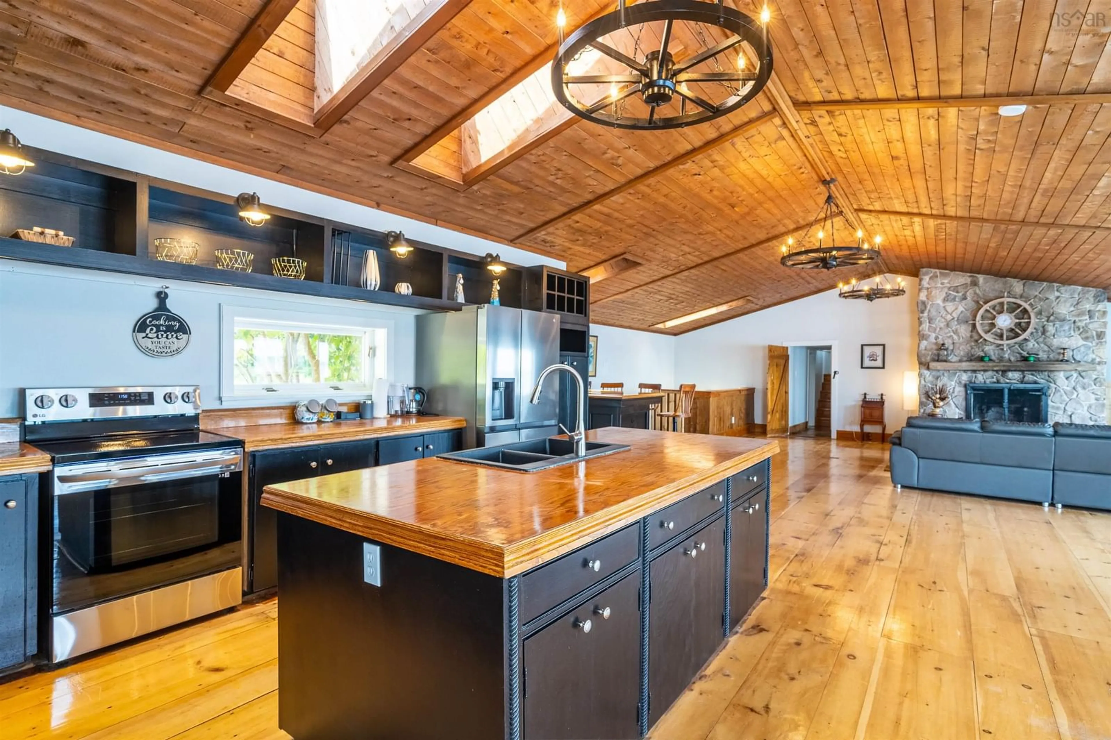 Open concept kitchen for 501 Mill Cove Shore Rd, Birchy Head Nova Scotia B0J 1T0