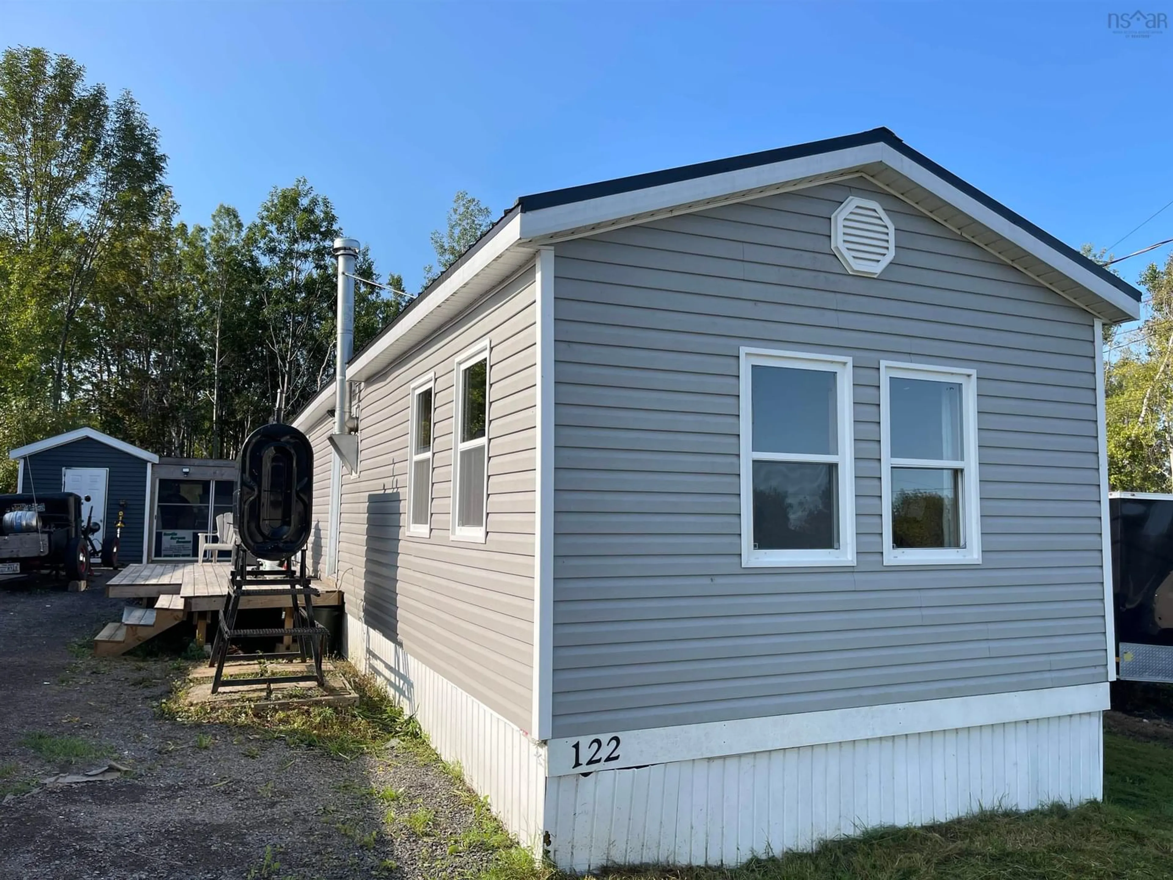 Home with vinyl exterior material for 122 Grandview Ave, Trenton Nova Scotia B0K 1X0