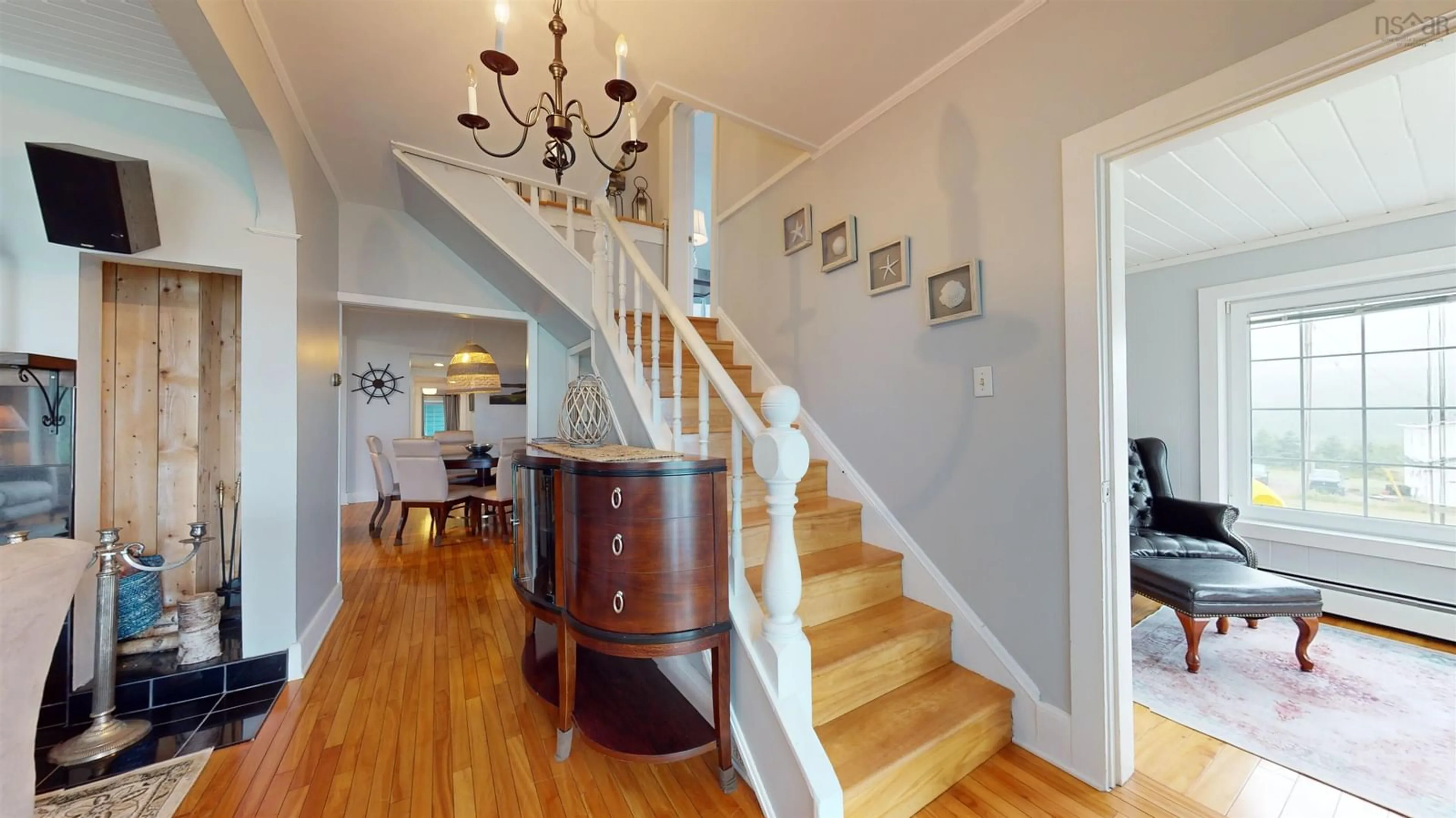 Indoor foyer, wood floors for 15720 Highway 19, Inverness Nova Scotia B0E 1N0