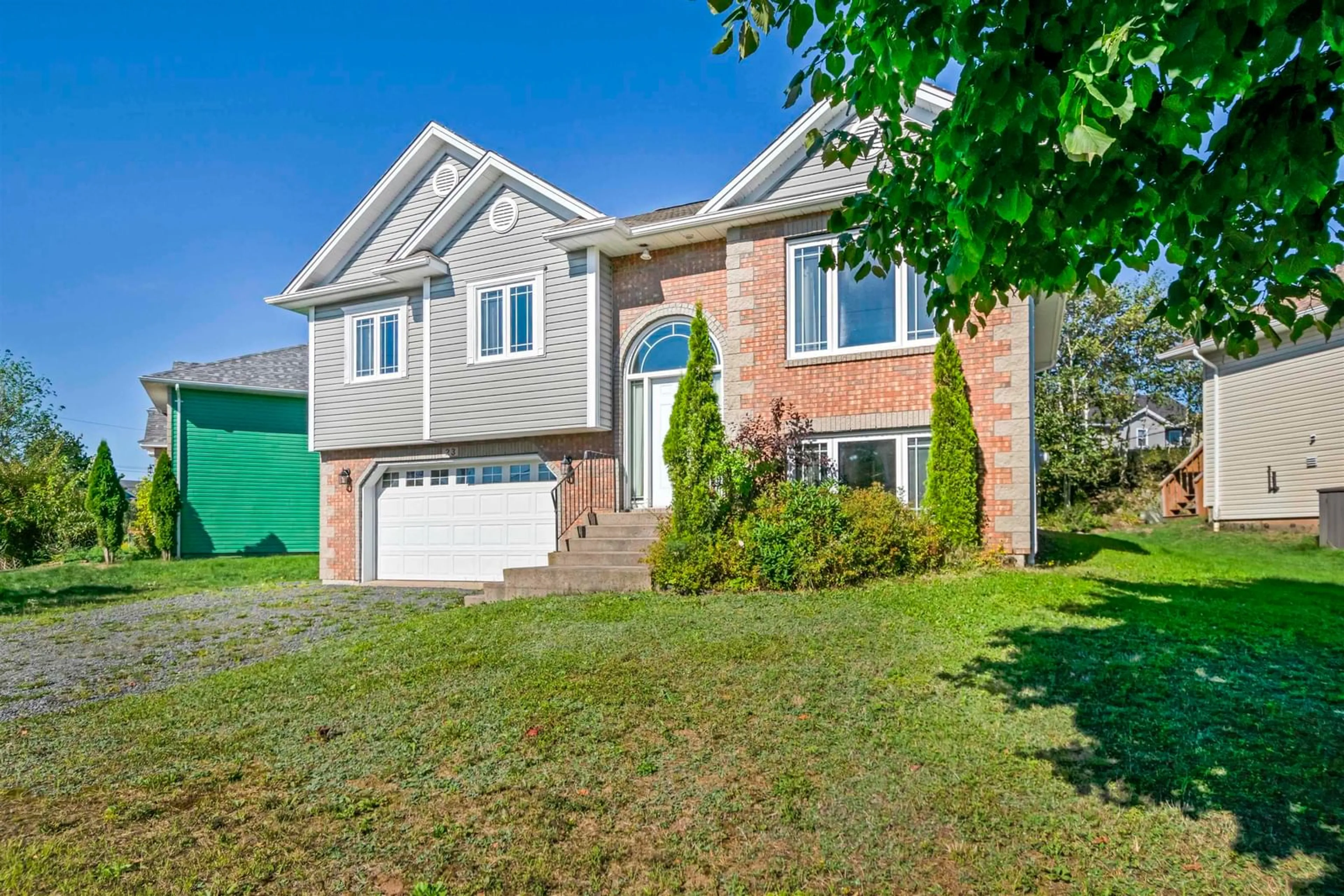 Frontside or backside of a home, the street view for 23 Sentry Crt, Halifax Nova Scotia B3M 0B2