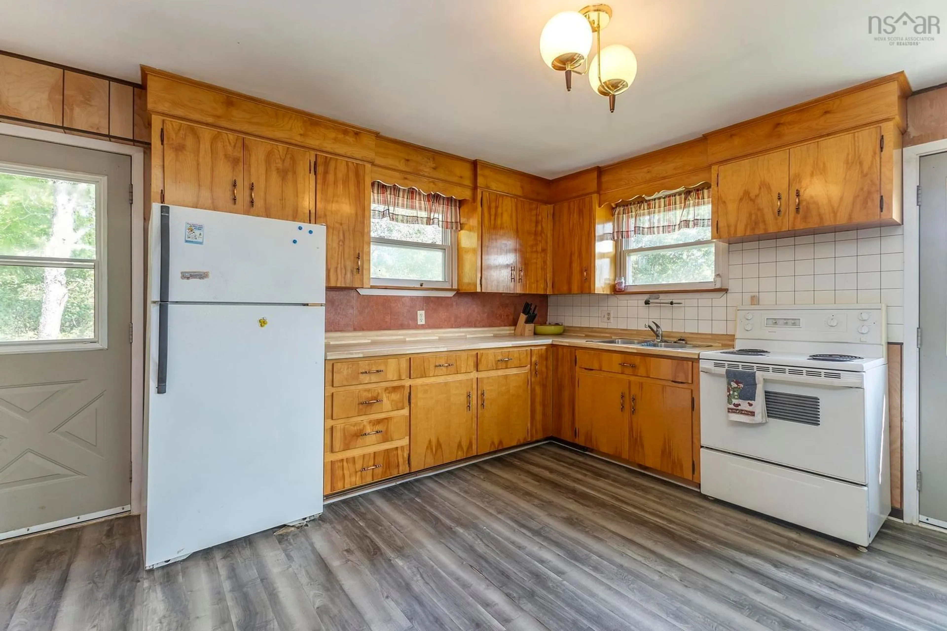 Standard kitchen, wood floors, cottage for 36 J Graham Rd, Upper Stewiacke Nova Scotia B0N 2P0