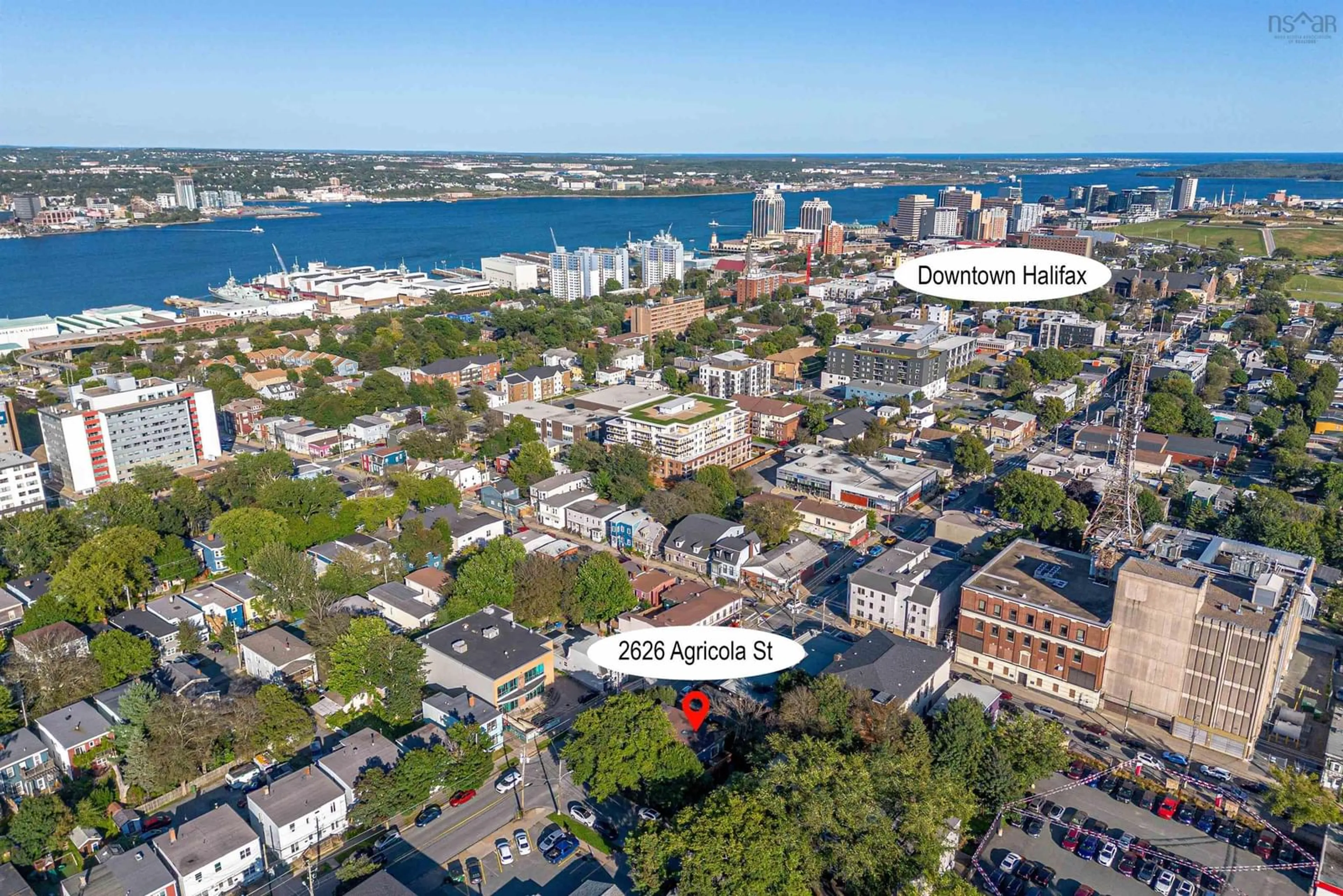 A pic from exterior of the house or condo, the view of city buildings for 2626 Agricola Street #3, Halifax Nova Scotia B3K 4C8