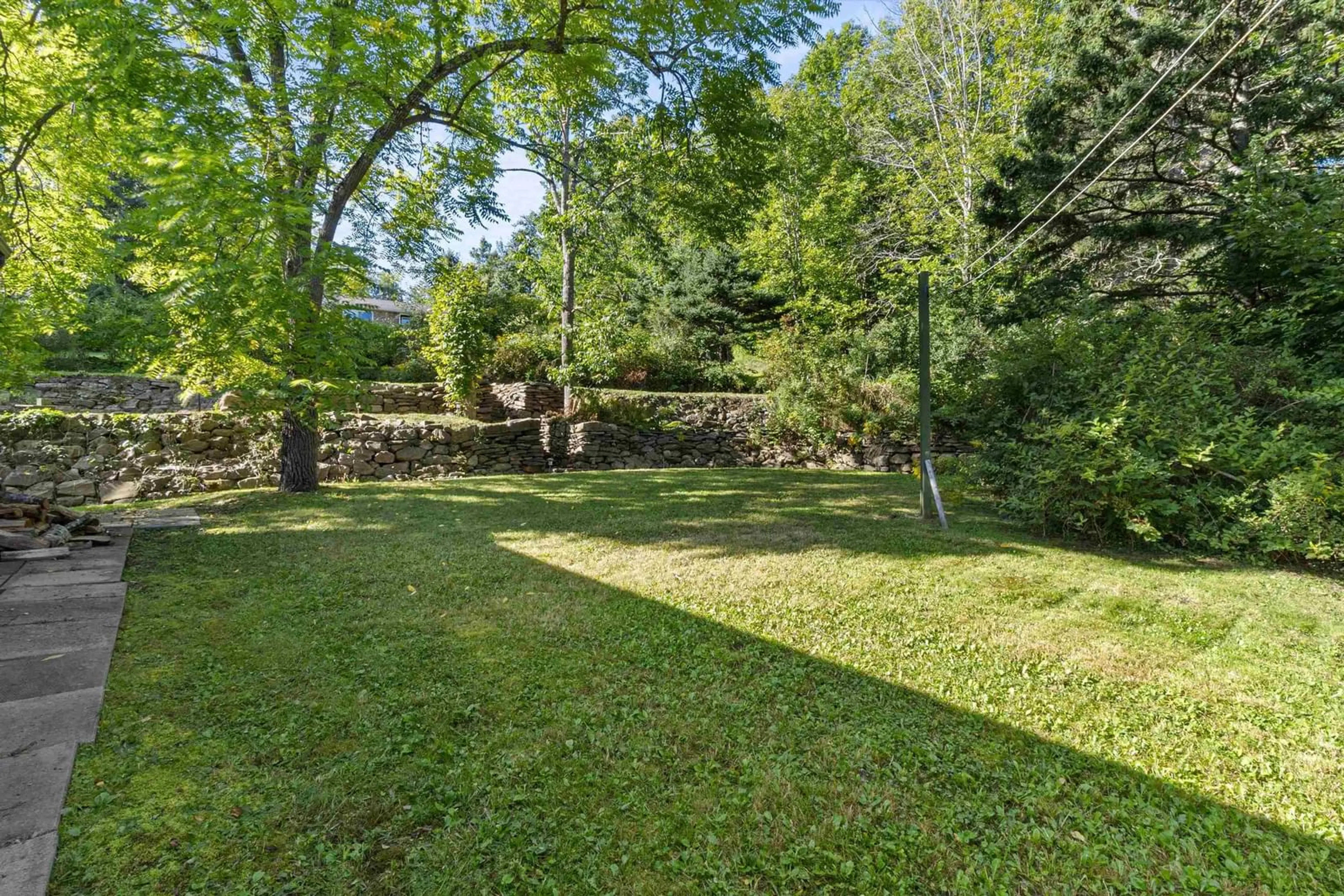 Patio, the fenced backyard for 202 Gaspereau Ave, Wolfville Nova Scotia B4P 2E6