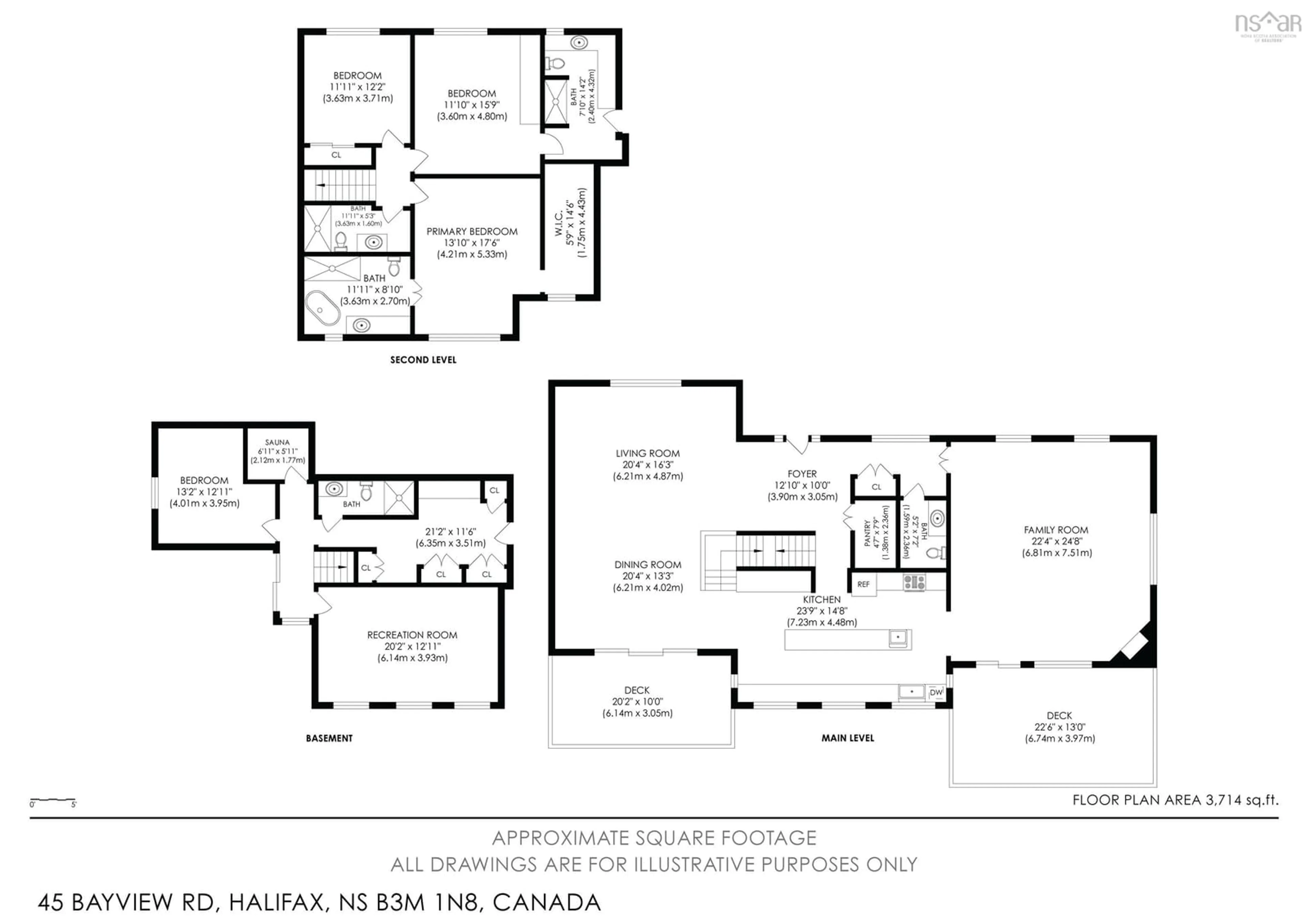 Floor plan for 45 Bayview Rd, Halifax Nova Scotia B3M 1N8