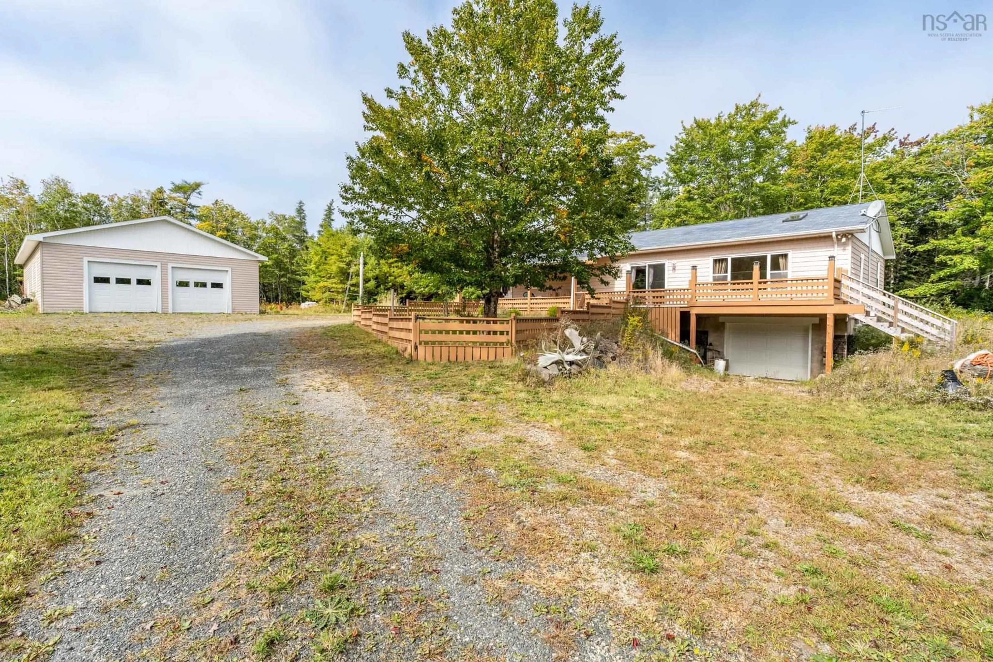 A pic from exterior of the house or condo, the fenced backyard for 116 Egypt Rd, Pleasant Lake Nova Scotia B5A 5J9