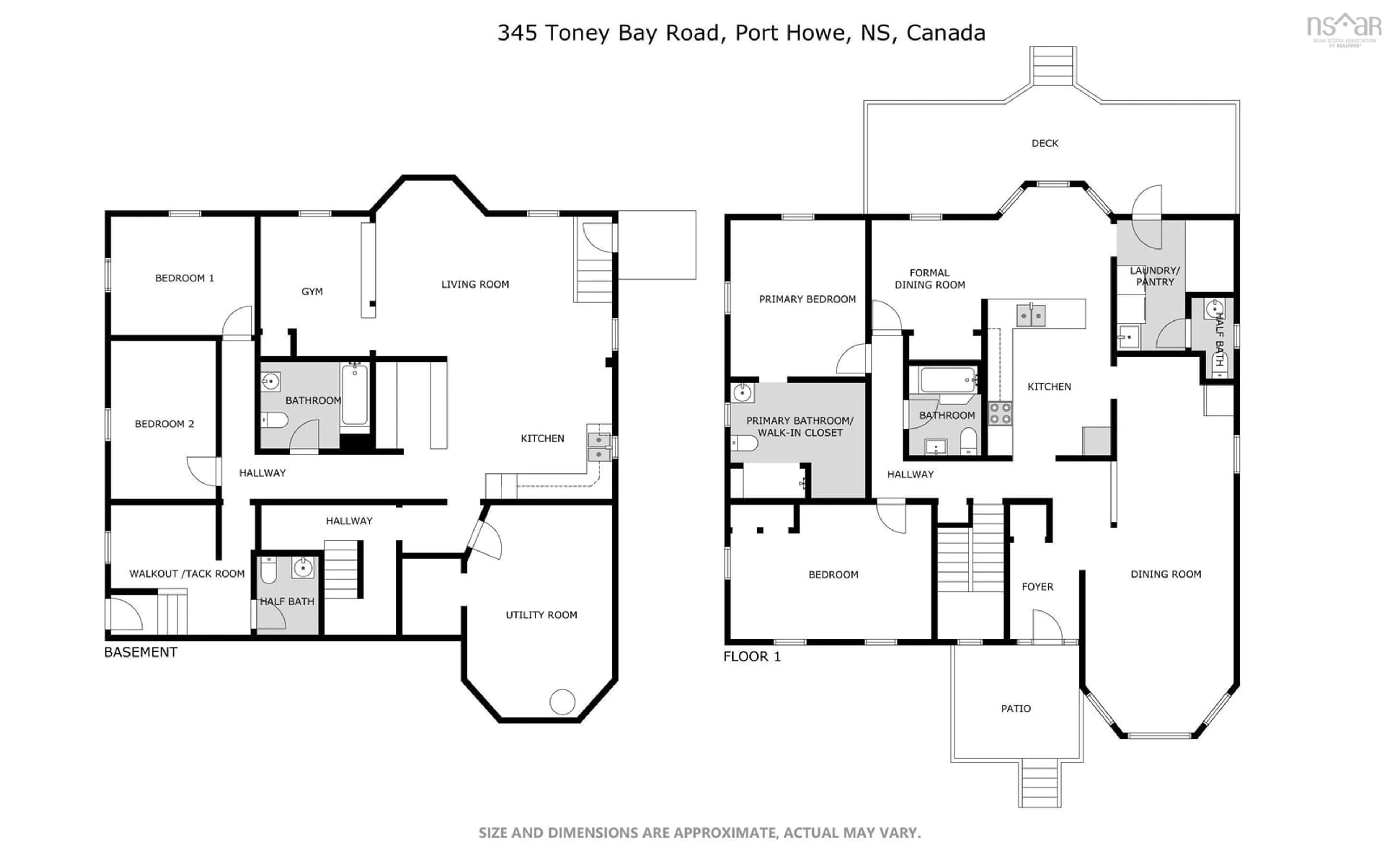 Floor plan for 345 Toney Bay Rd, Port Howe Nova Scotia B0K 1K0