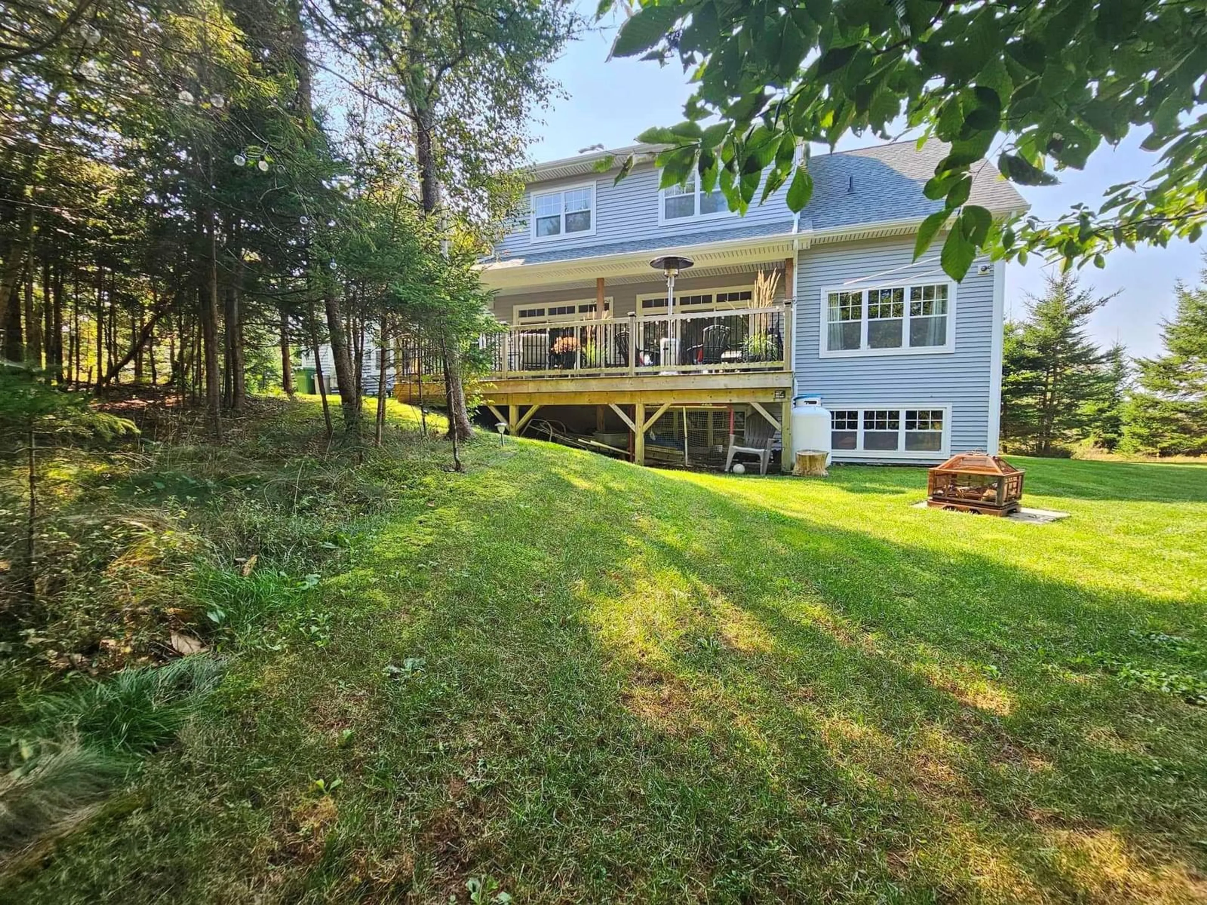 A pic from exterior of the house or condo, the fenced backyard for 145 Burris Dr, Valley Nova Scotia B6L 0B9