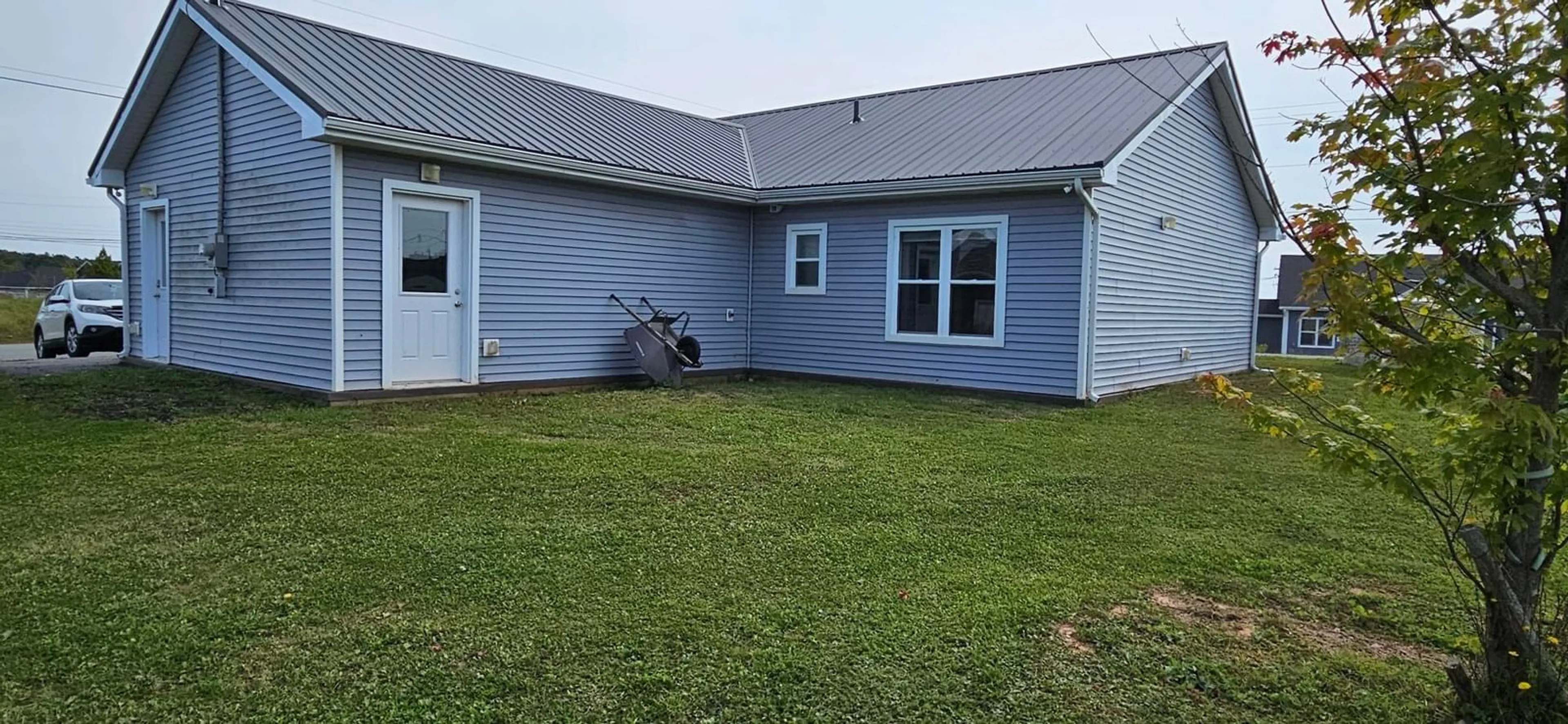 Frontside or backside of a home, the fenced backyard for 57 Perry Cres, Stewiacke Nova Scotia B0N 2J0