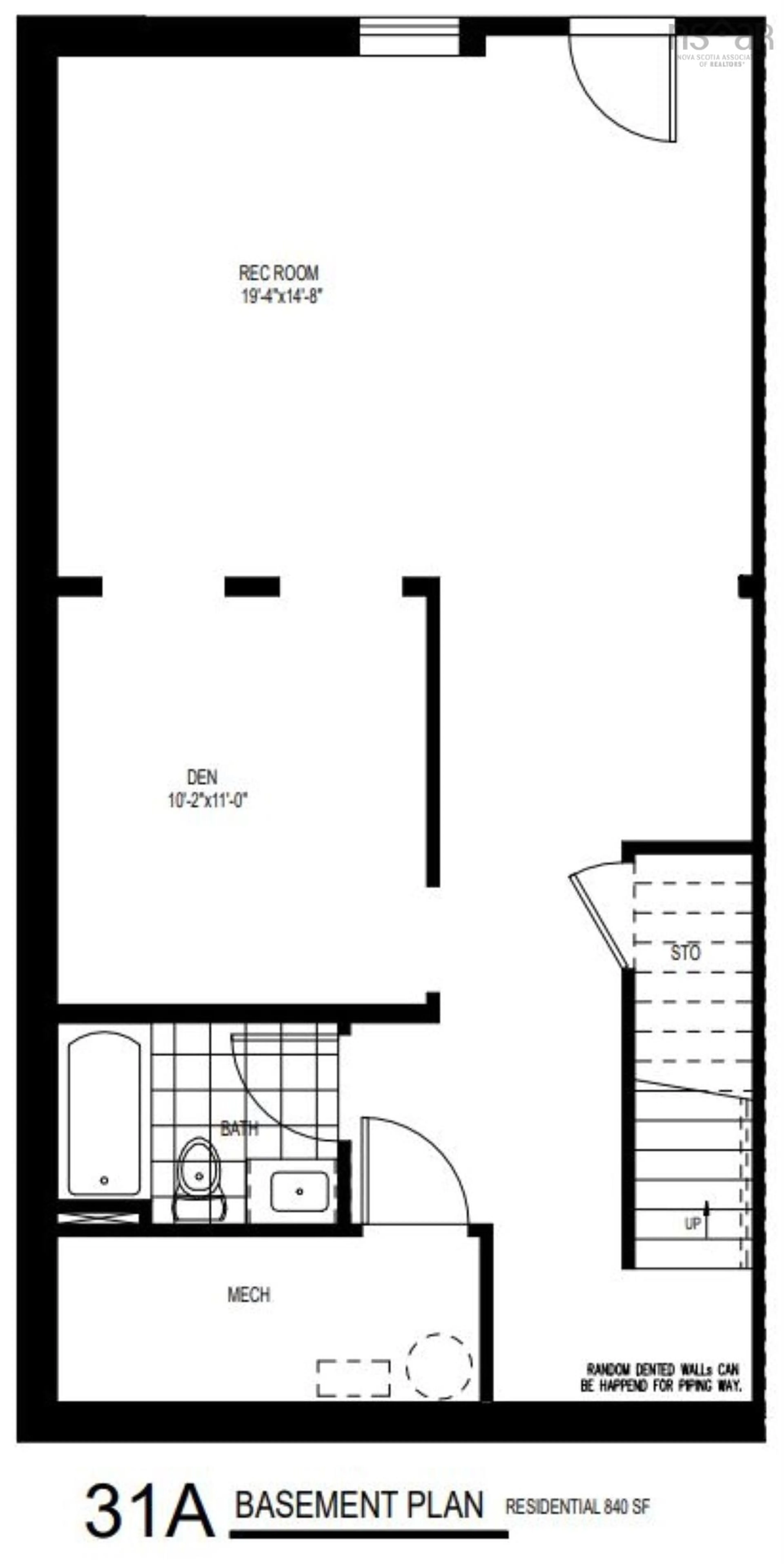 Floor plan for 53 Berm St #Lot 31A, Herring Cove Nova Scotia B3R 0H2