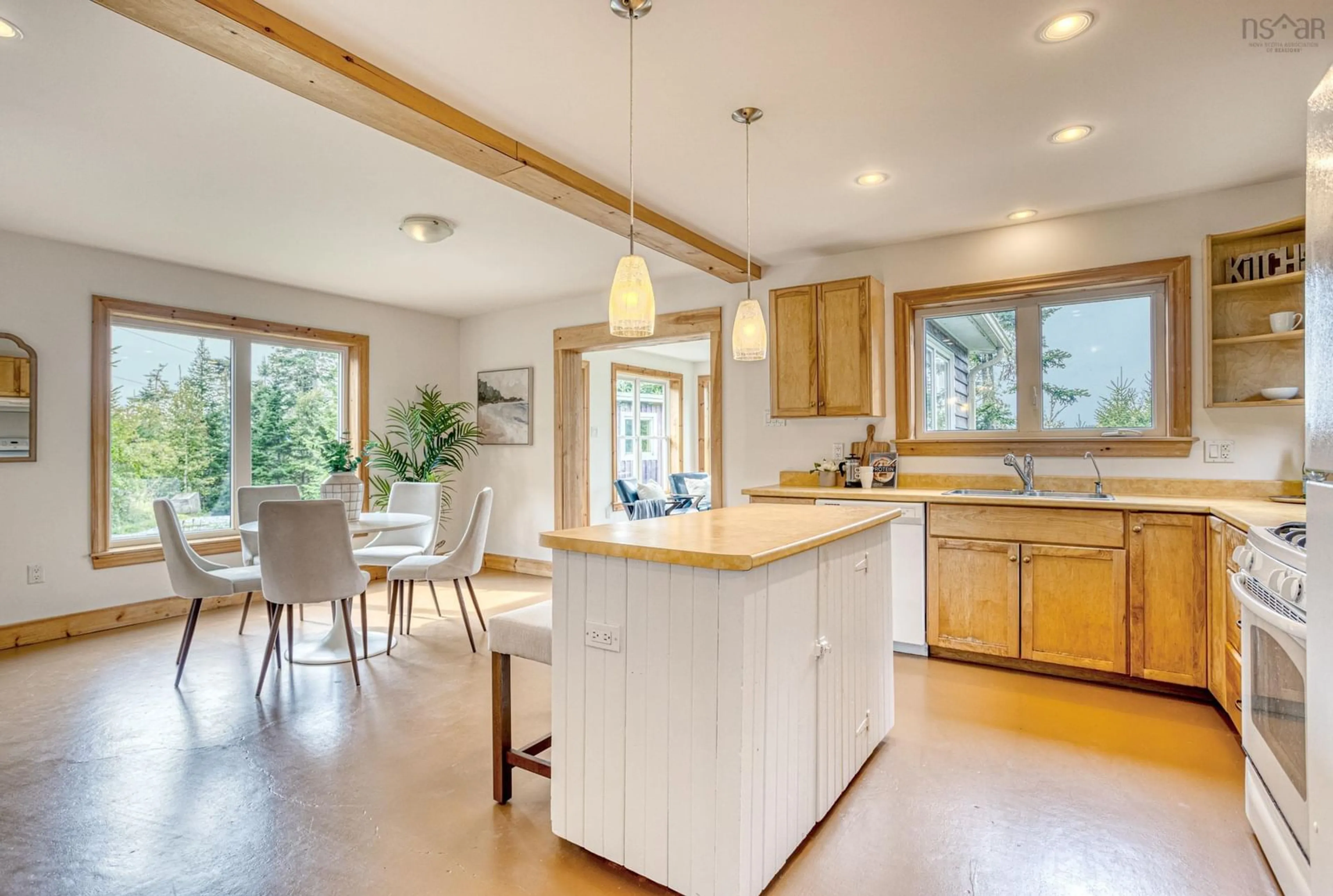 Open concept kitchen for 9298 Peggy's Cove Rd, Hackett's Cove Nova Scotia B3Z 3N2