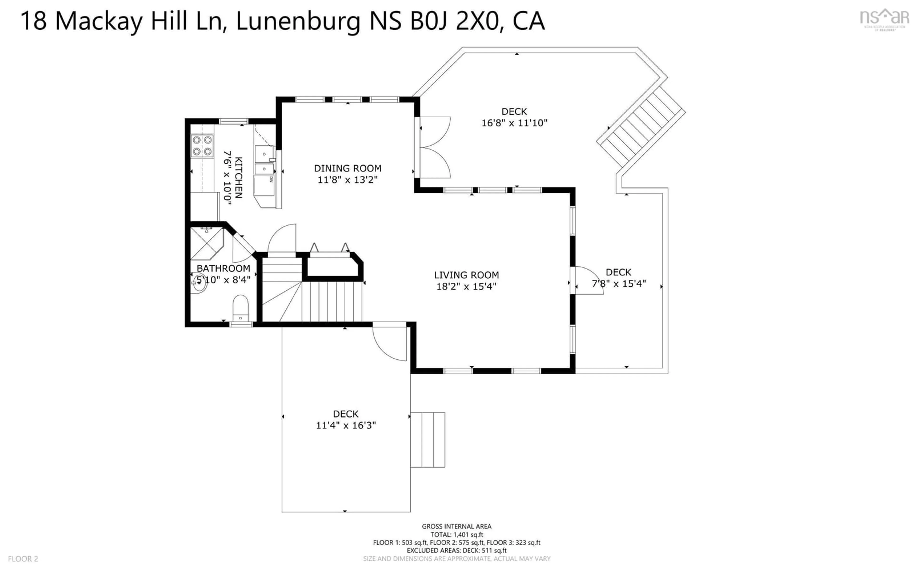 Floor plan for 18 Mackay Hill Lane, Kingsburg Nova Scotia B0J 2X0