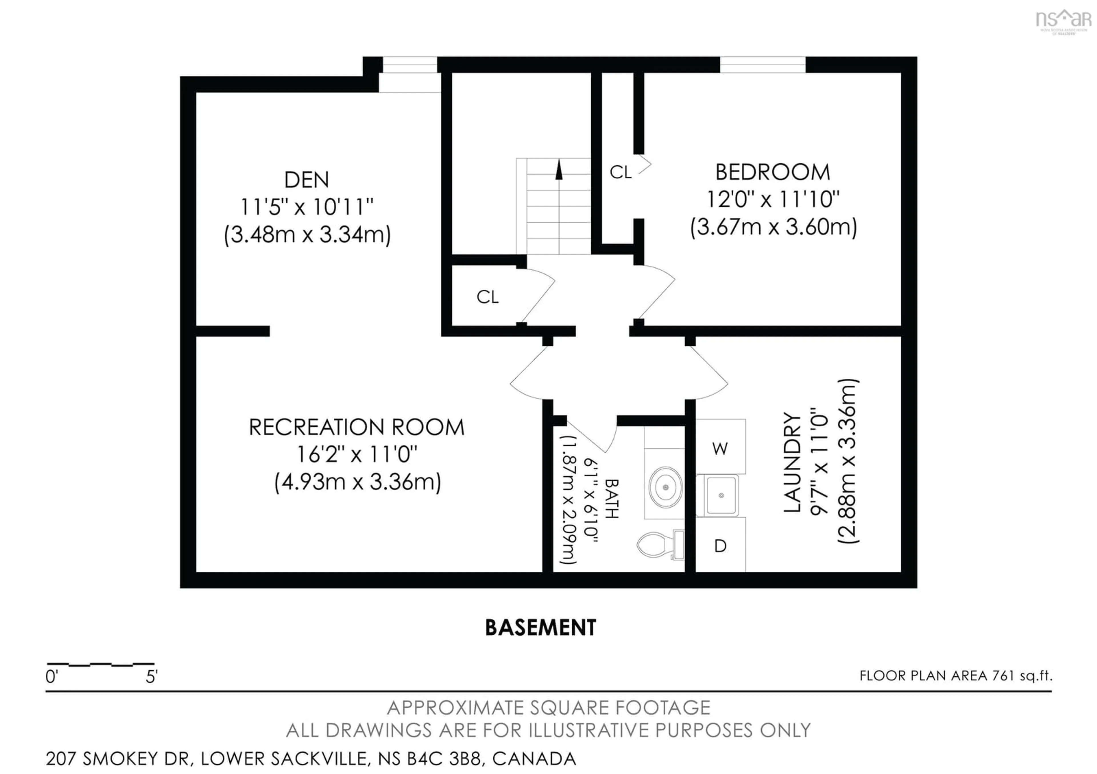 Floor plan for 207 Smokey Drive, Lower Sackville Nova Scotia B4C 3B8