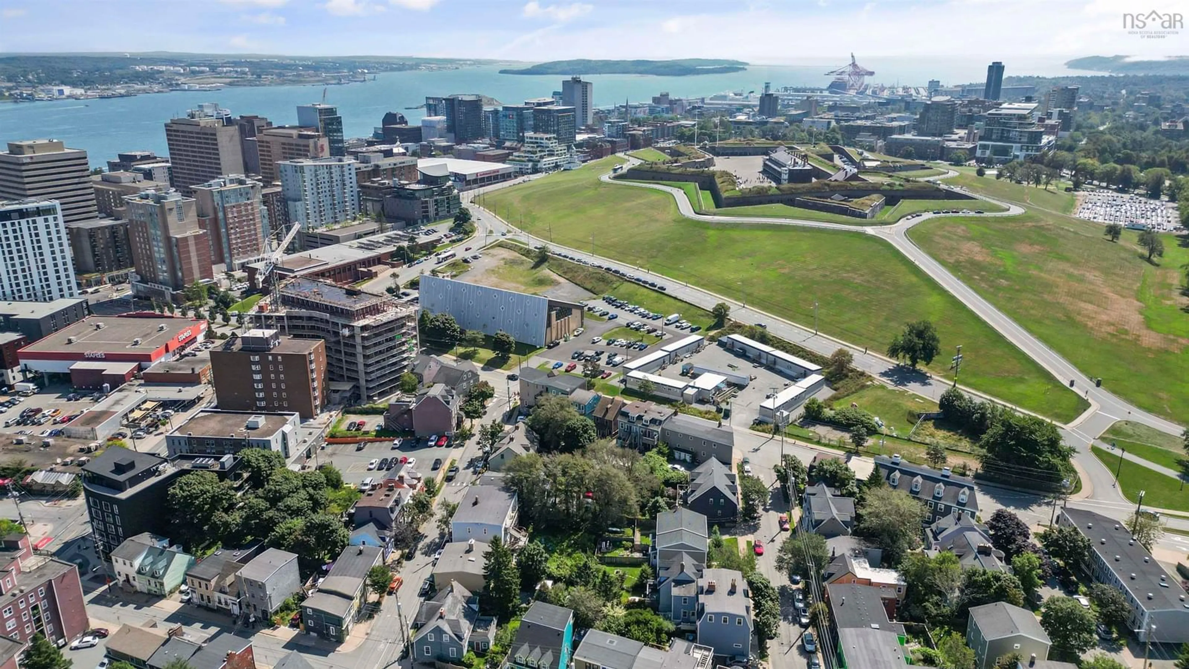 A pic from exterior of the house or condo, the view of city buildings for 2048 Creighton St, Halifax Nova Scotia B3K 3R2