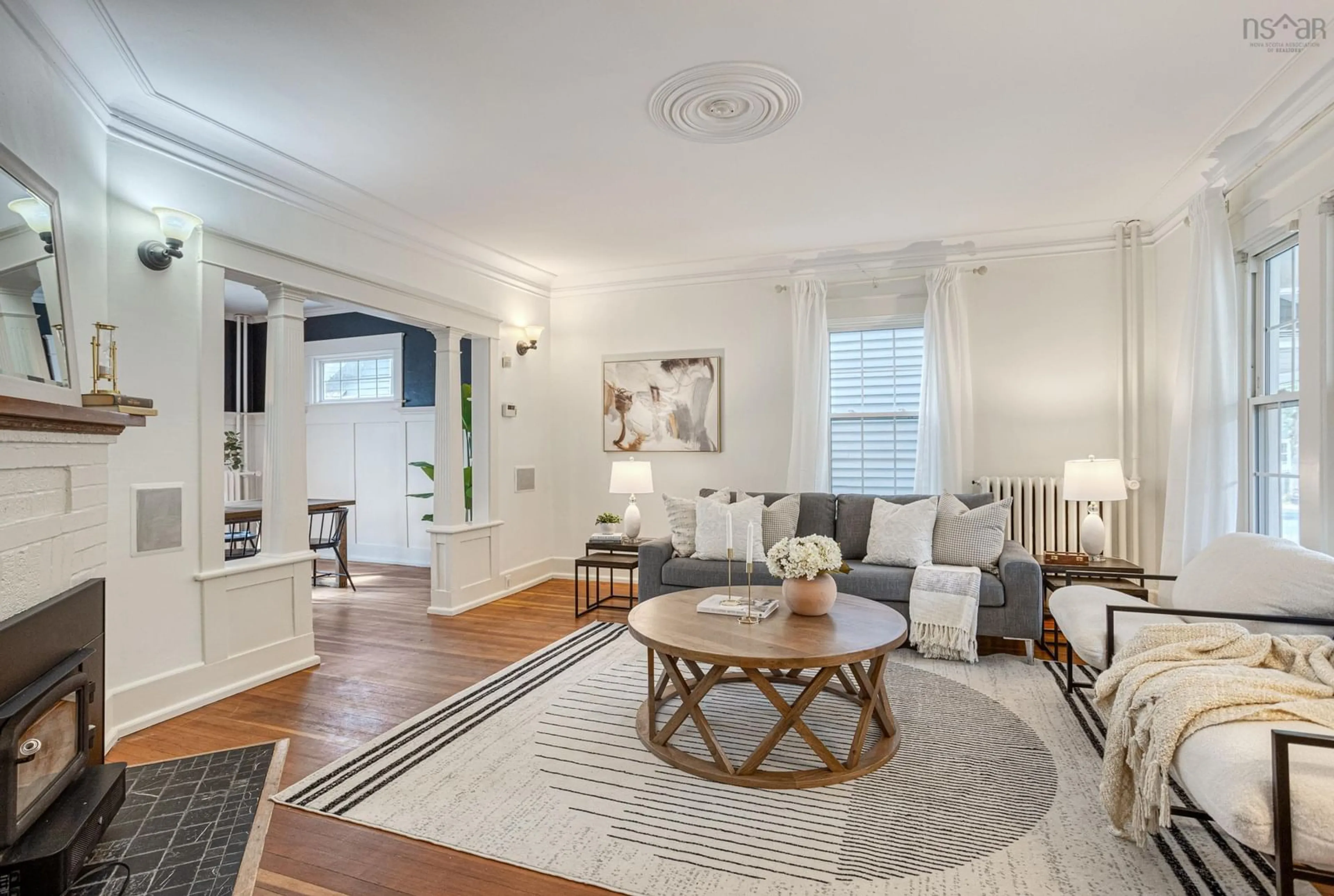 Living room, wood floors for 6342 York St, Halifax Nova Scotia B3H 2K5