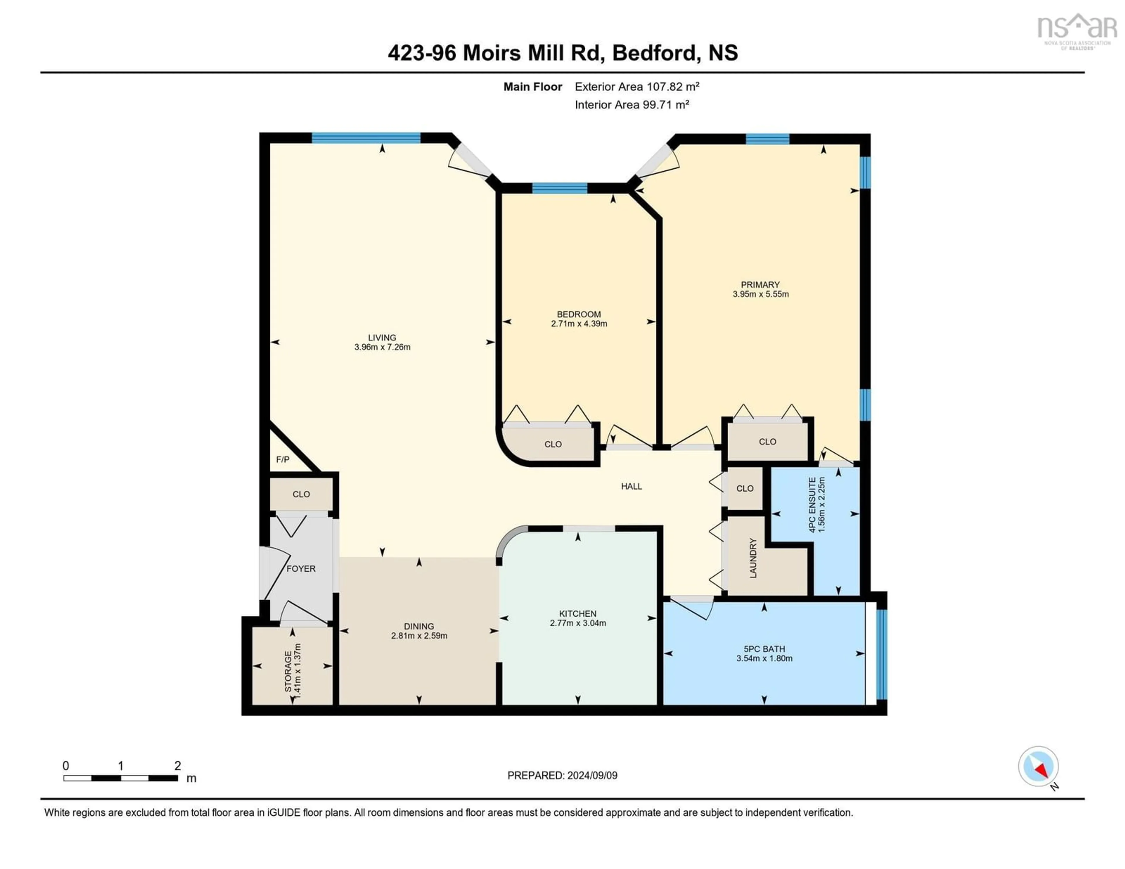 Floor plan for 96 Moirs Mills Rd #423, Bedford Nova Scotia B4A 3Y2