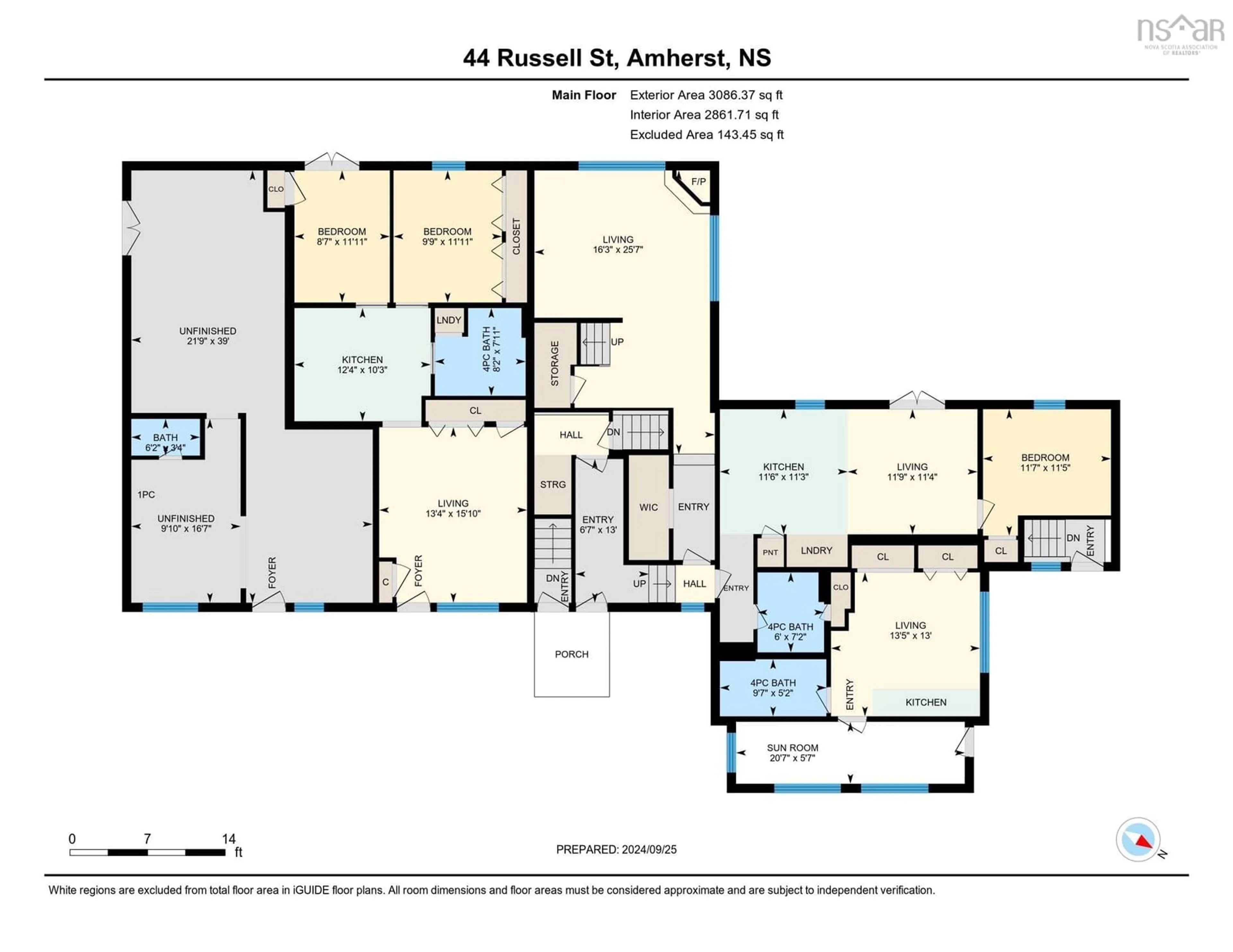 Floor plan for 44 Russell St, Amherst Nova Scotia B4H 2S6