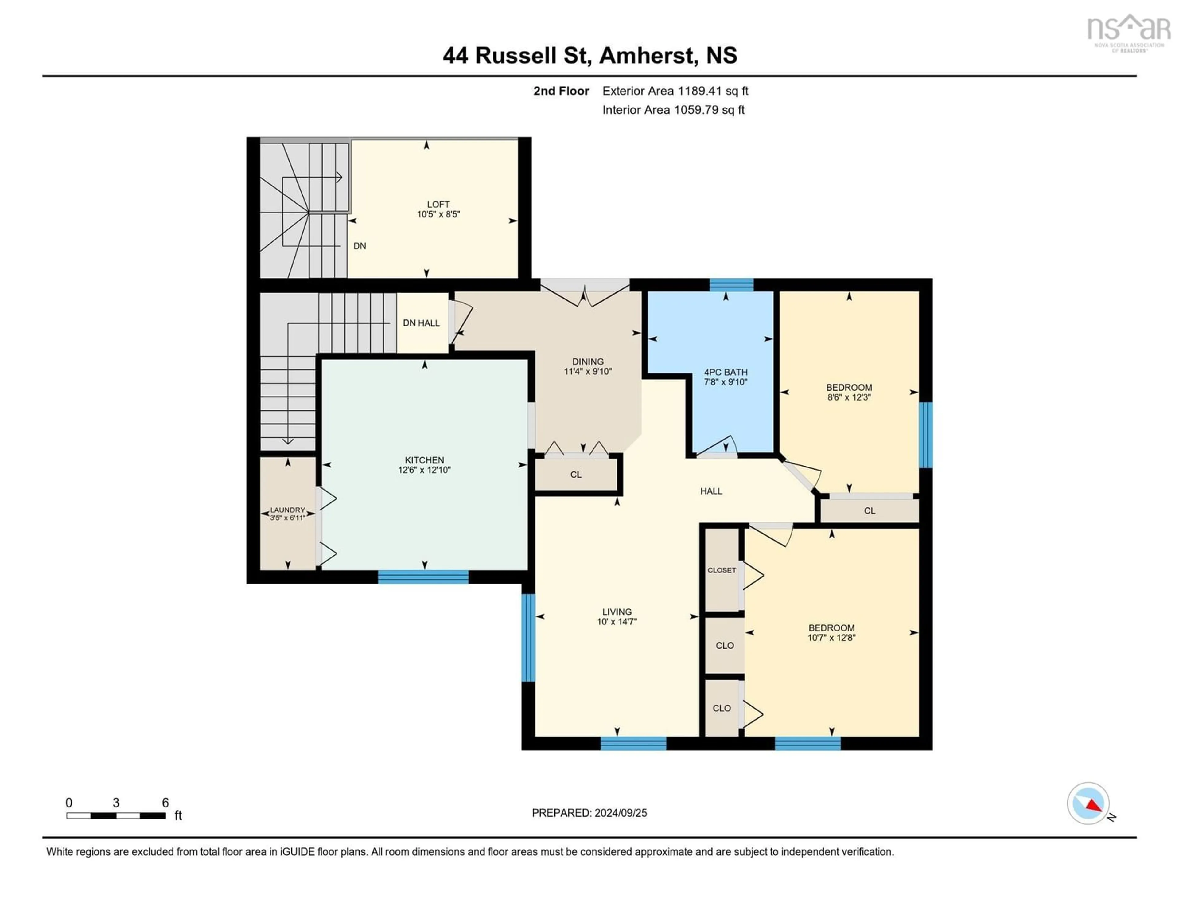 Floor plan for 44 Russell St, Amherst Nova Scotia B4H 2S6