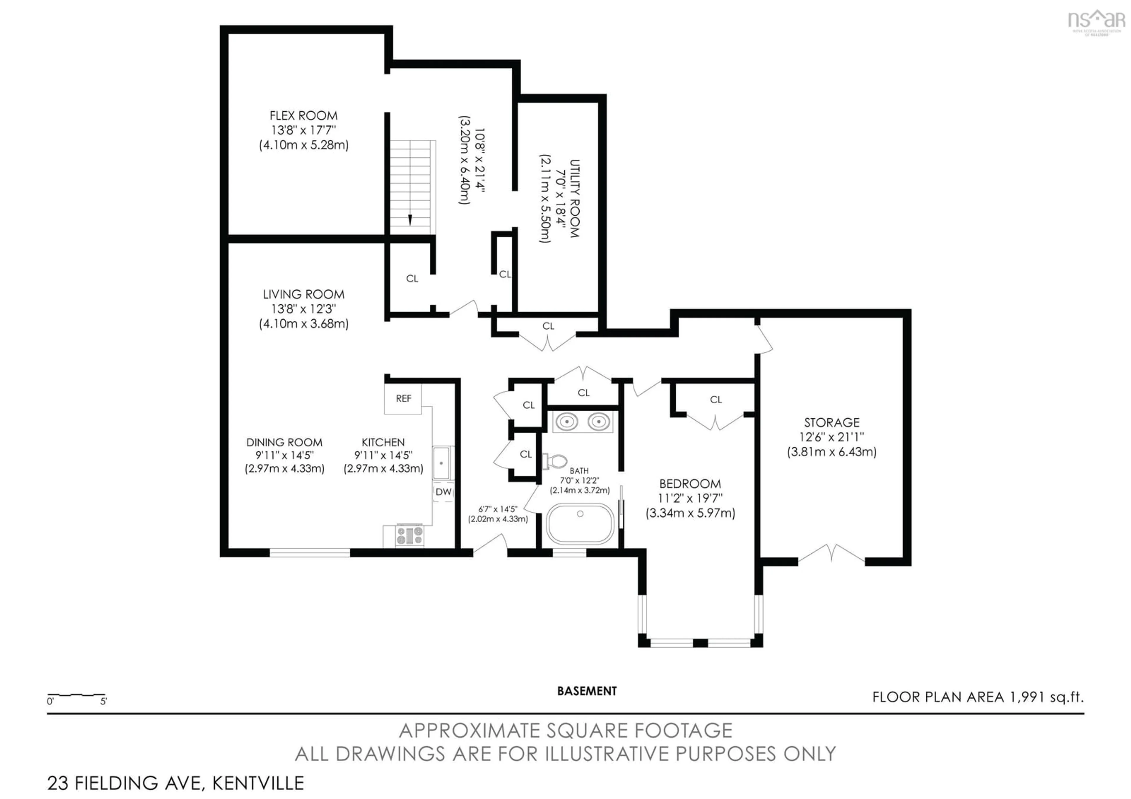 Floor plan for 23 Fielding Ave, Kentville Nova Scotia B4N 2T4