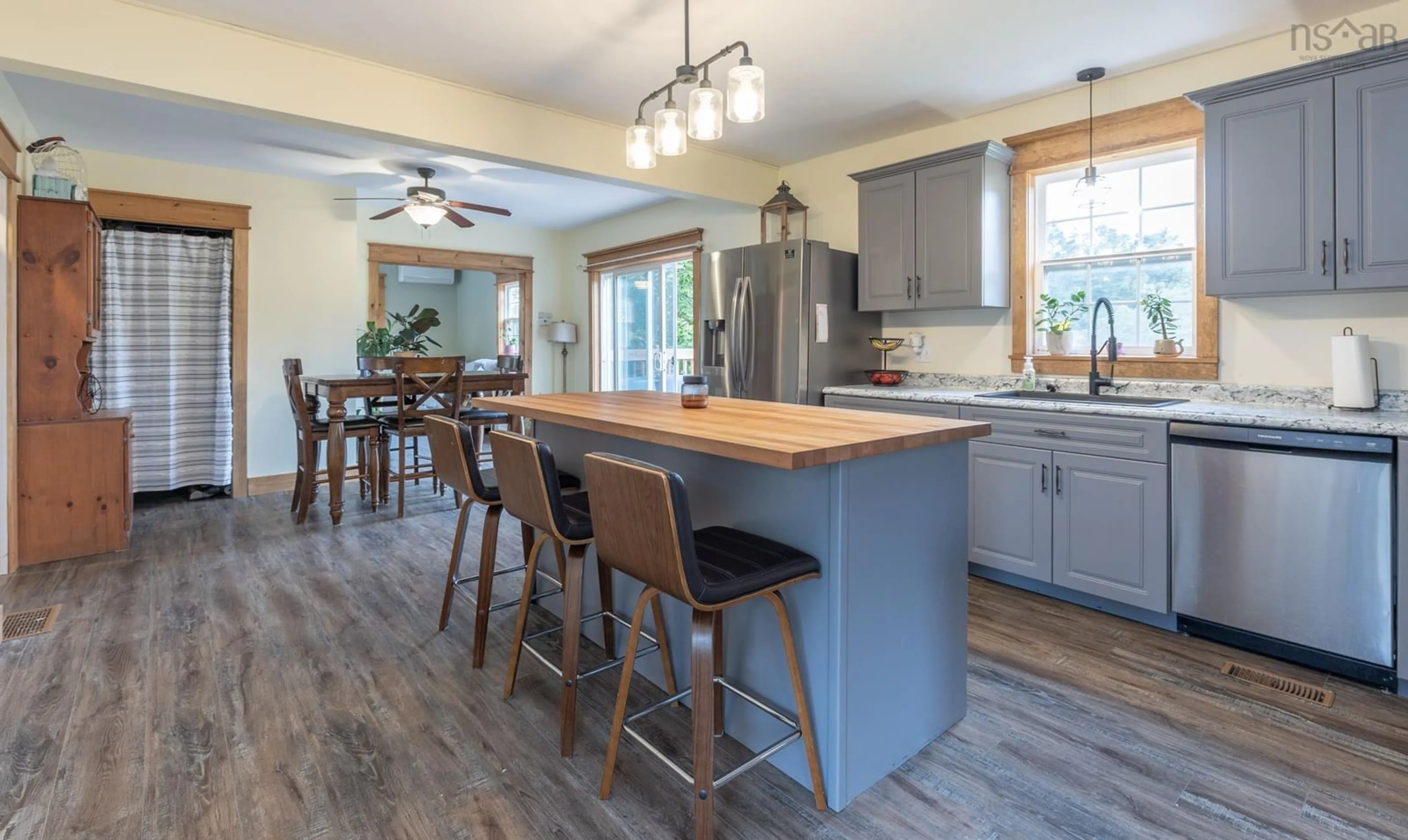 Open concept kitchen for 25 Chemin De Lest Rd, Wedgeport Nova Scotia B0W 3P0