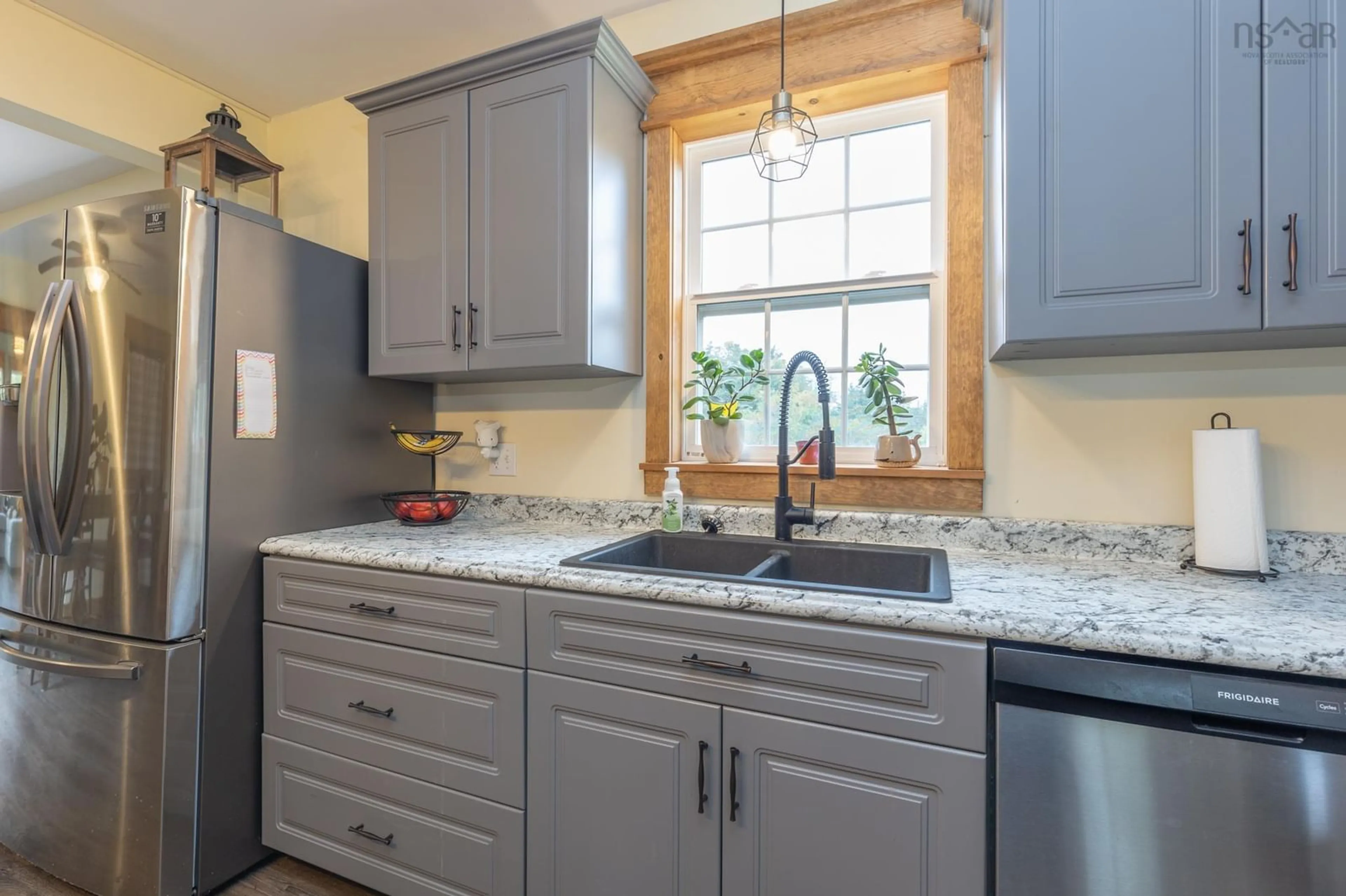 Standard kitchen, wood floors, cottage for 25 Chemin De Lest Rd, Wedgeport Nova Scotia B0W 3P0