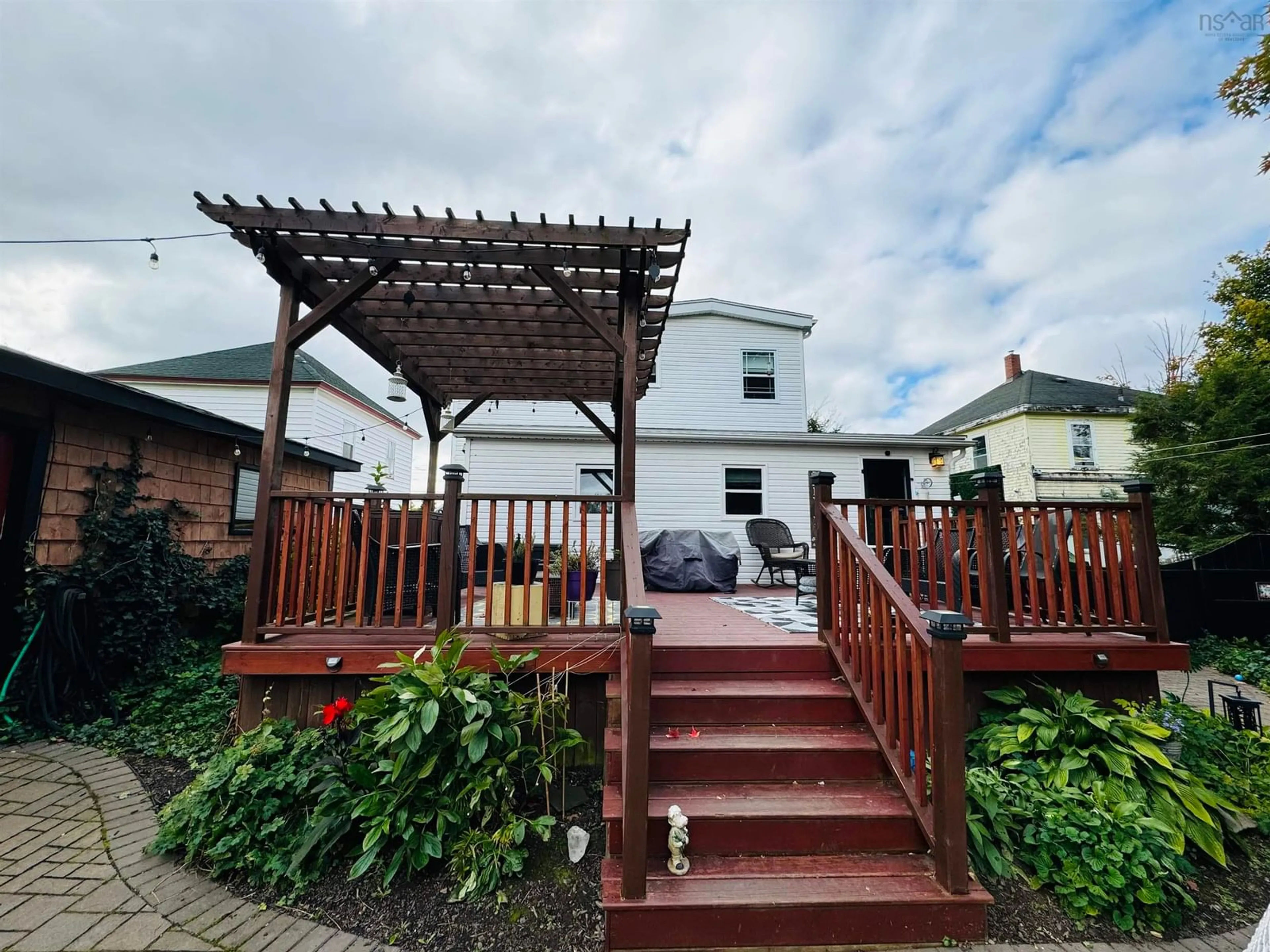 Patio, the fenced backyard for 355 Queen St, Truro Nova Scotia B2N 2C4