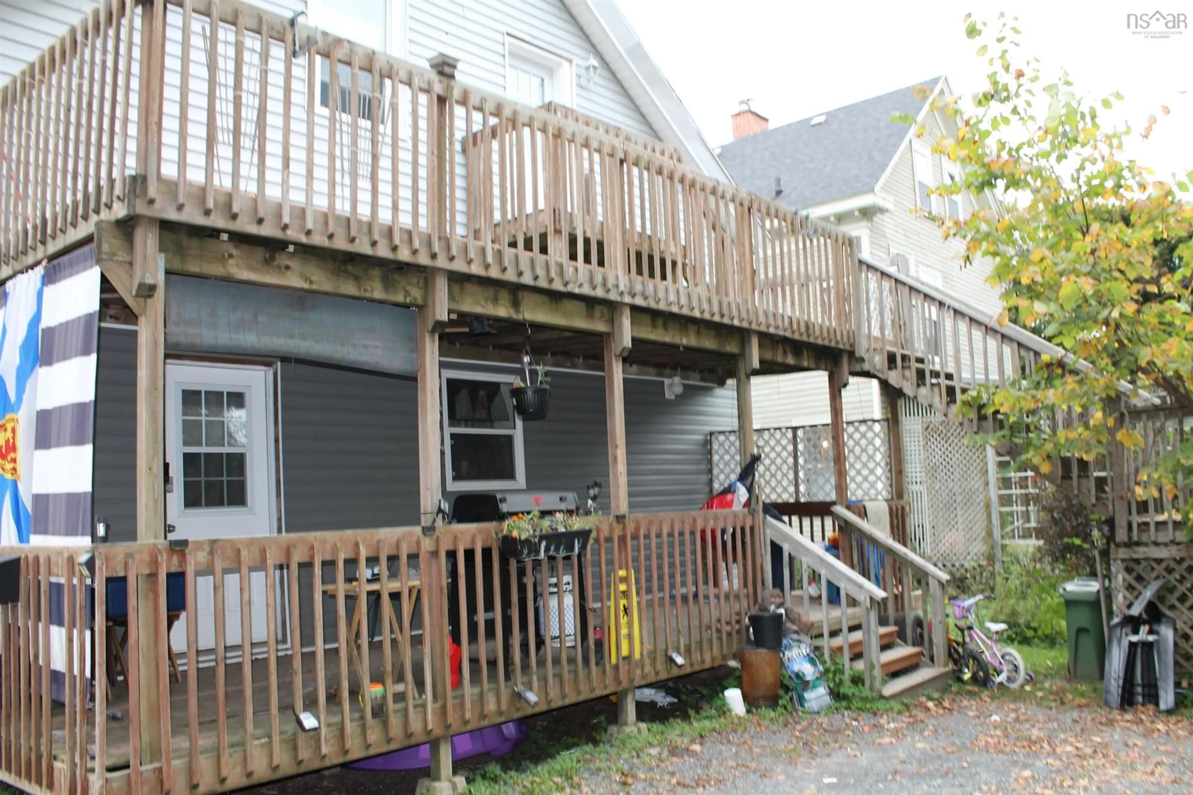 Patio, the fenced backyard for 101 Park St, Truro Nova Scotia B2N 3J5