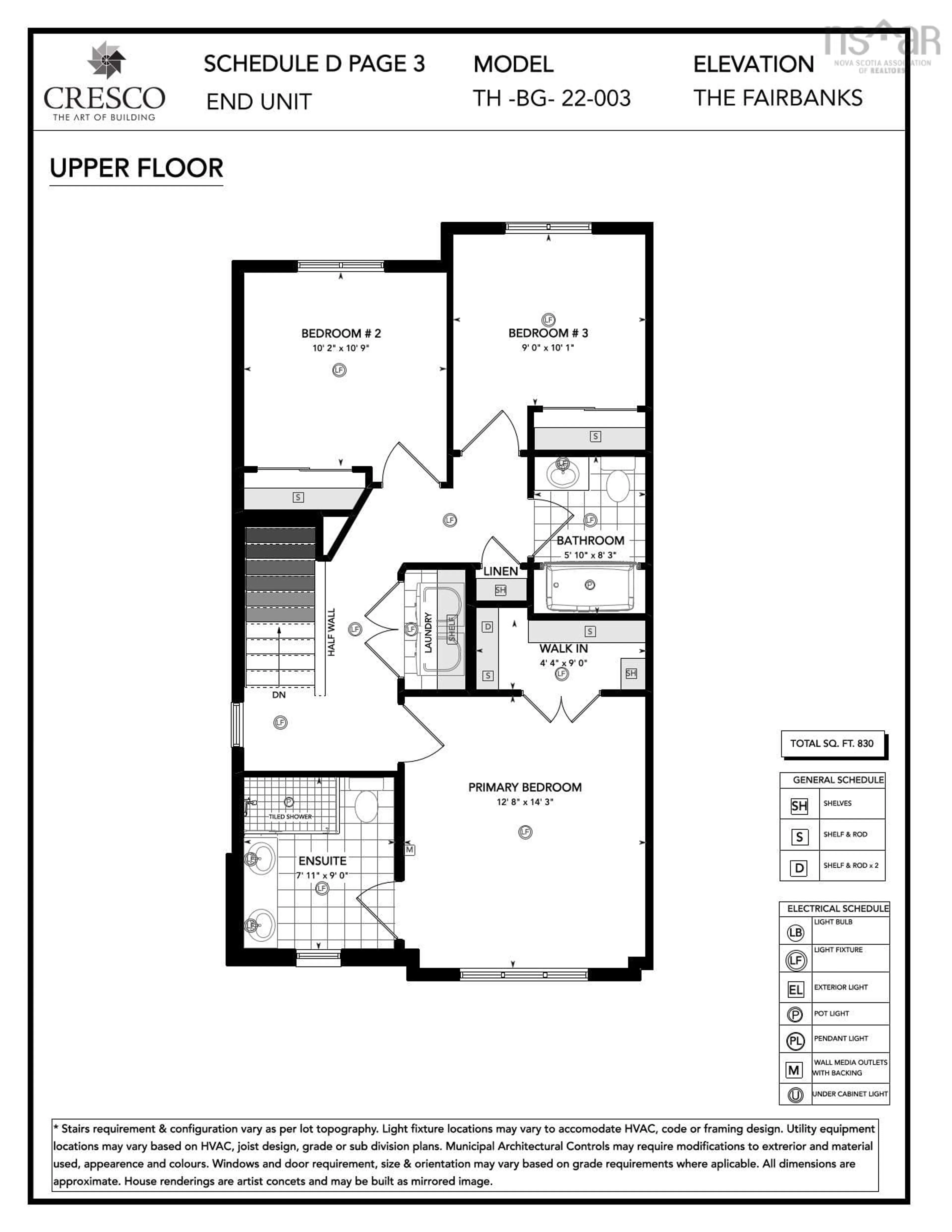 Floor plan for 137 Terrastone Ridge #SD4C, Dartmouth Nova Scotia B2X 2E8