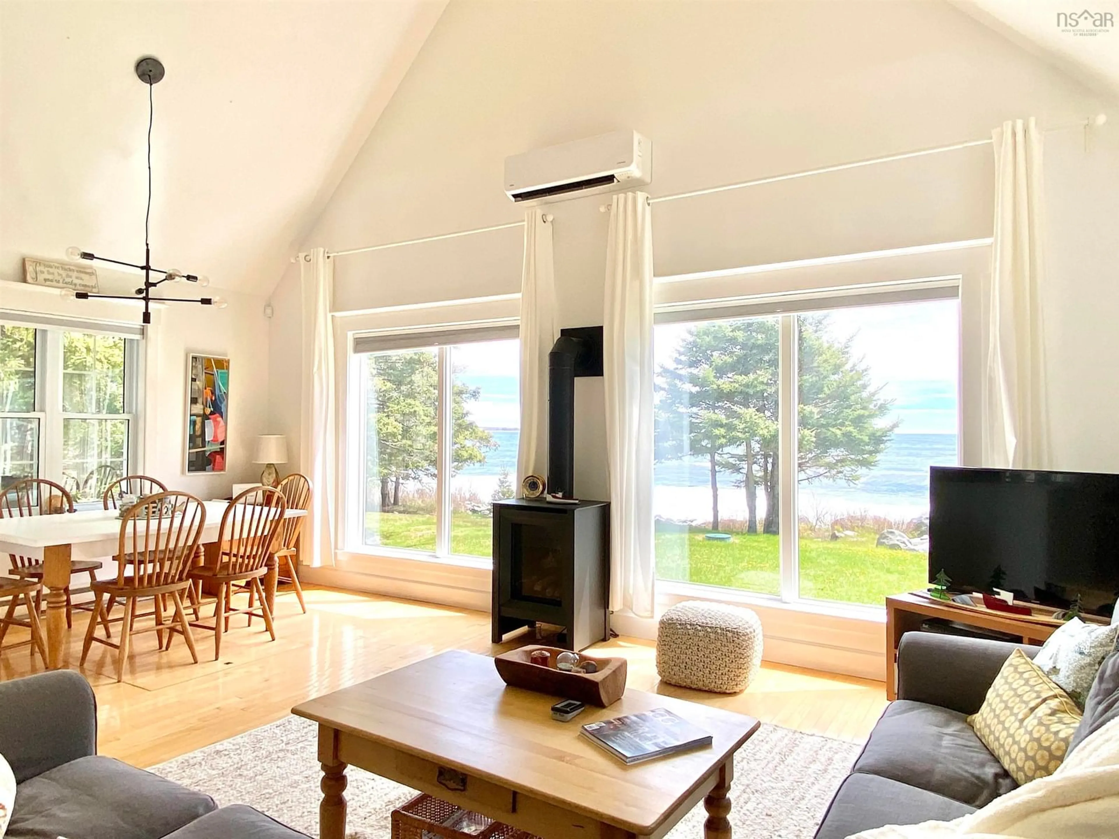 Living room, wood floors for 71 Moose Harbour Rd, Liverpool Nova Scotia B0T 1K0