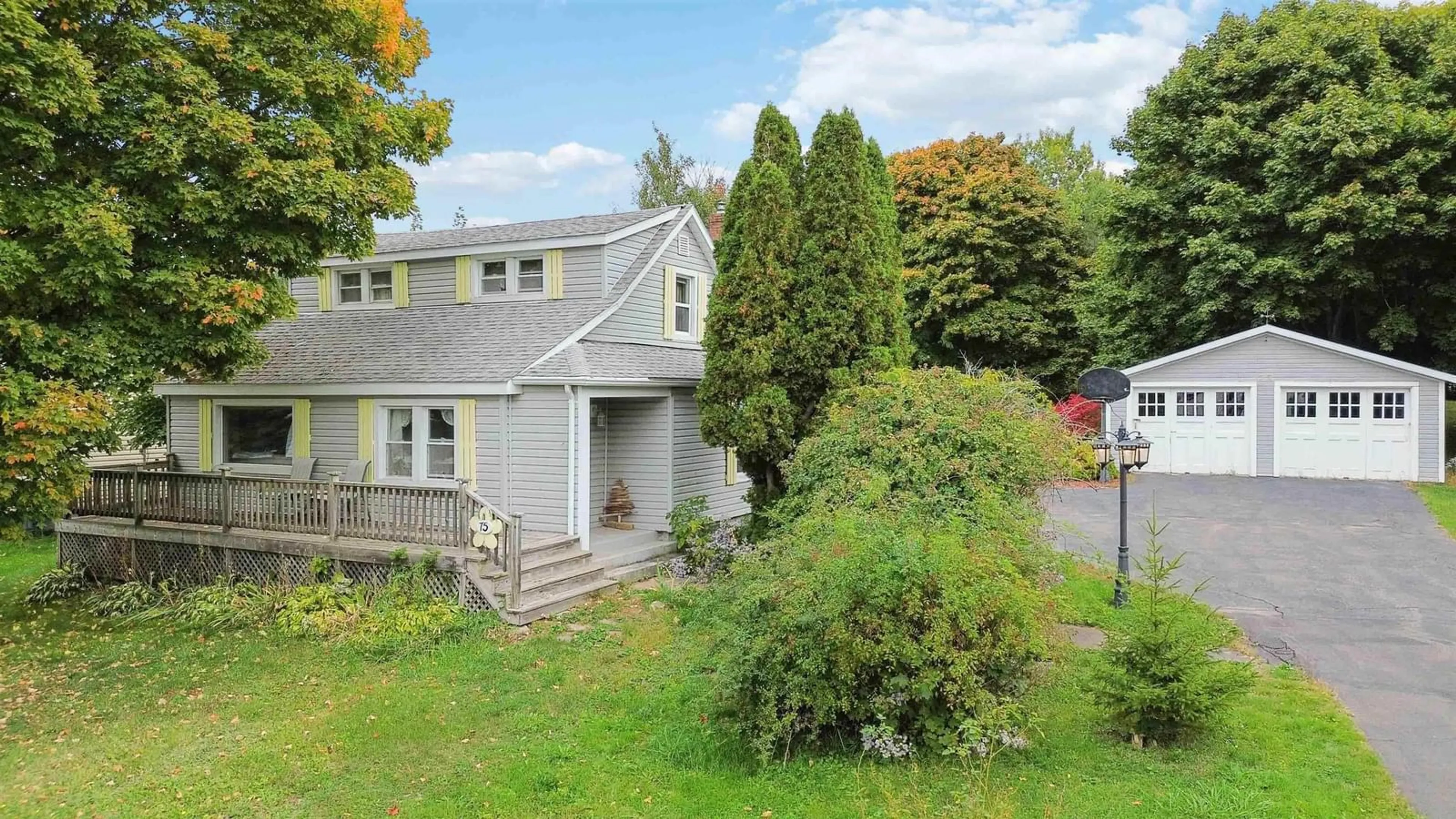 A pic from exterior of the house or condo, the fenced backyard for 75 Oakdene Ave, Kentville Nova Scotia B4N 2B6