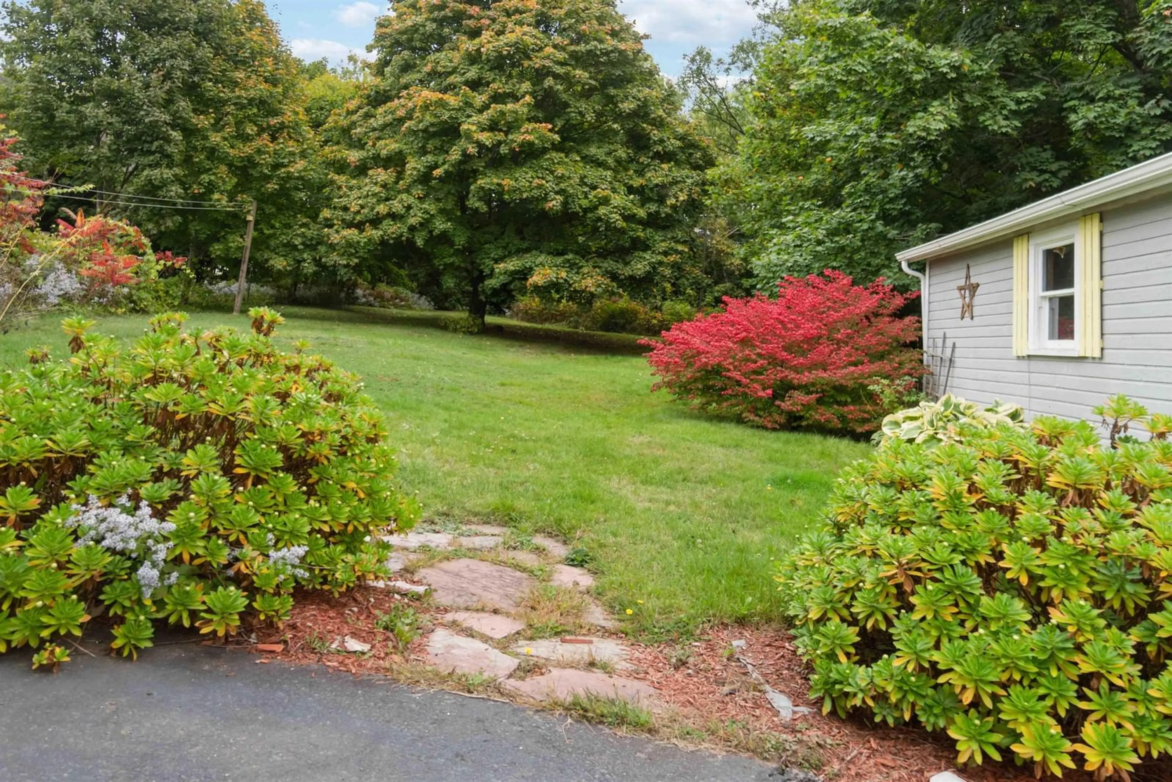 Patio, the fenced backyard for 75 Oakdene Ave, Kentville Nova Scotia B4N 2B6