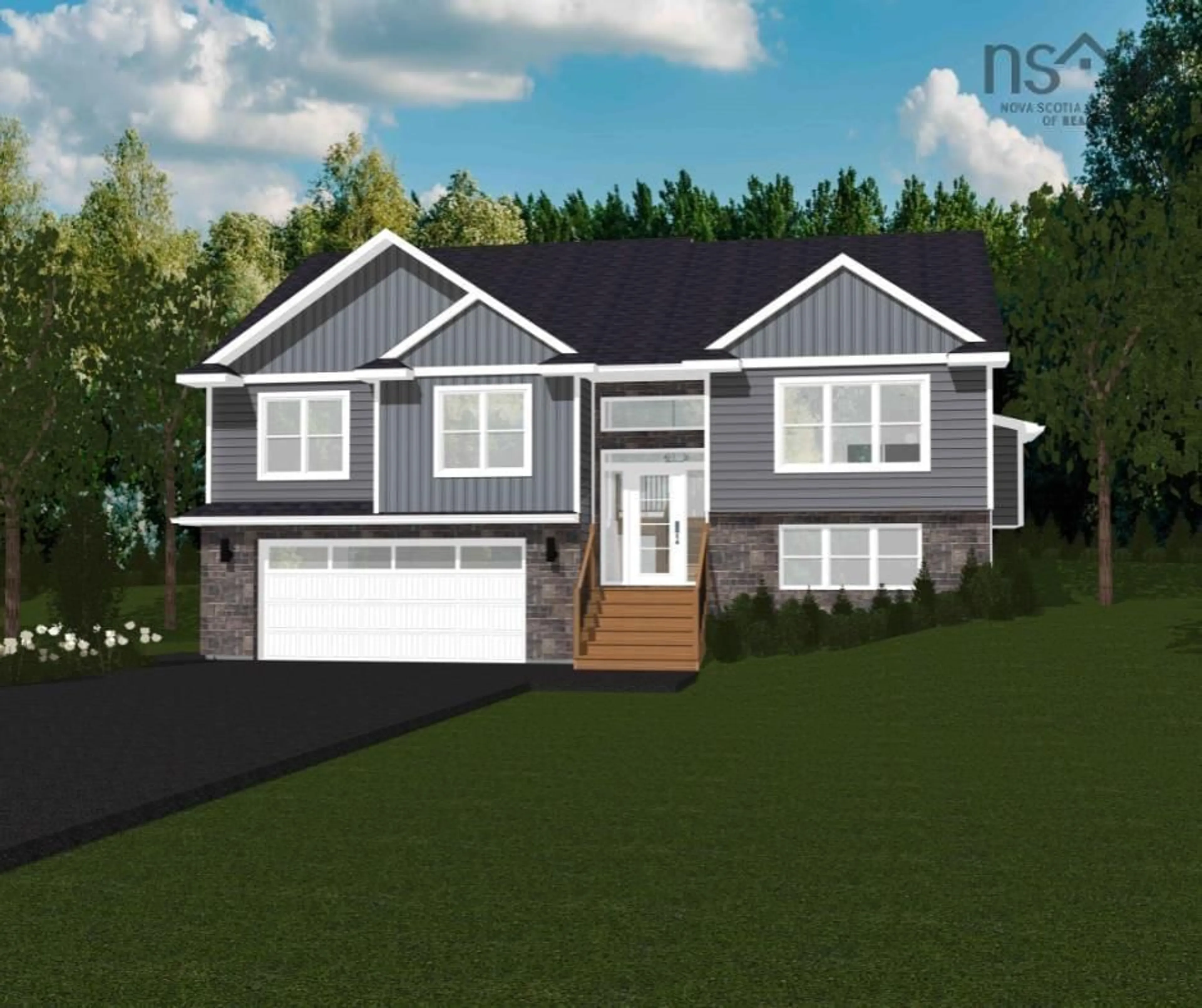 Home with vinyl exterior material, street for Bondi Dr #5054, Middle Sackville Nova Scotia B0N 1Z0