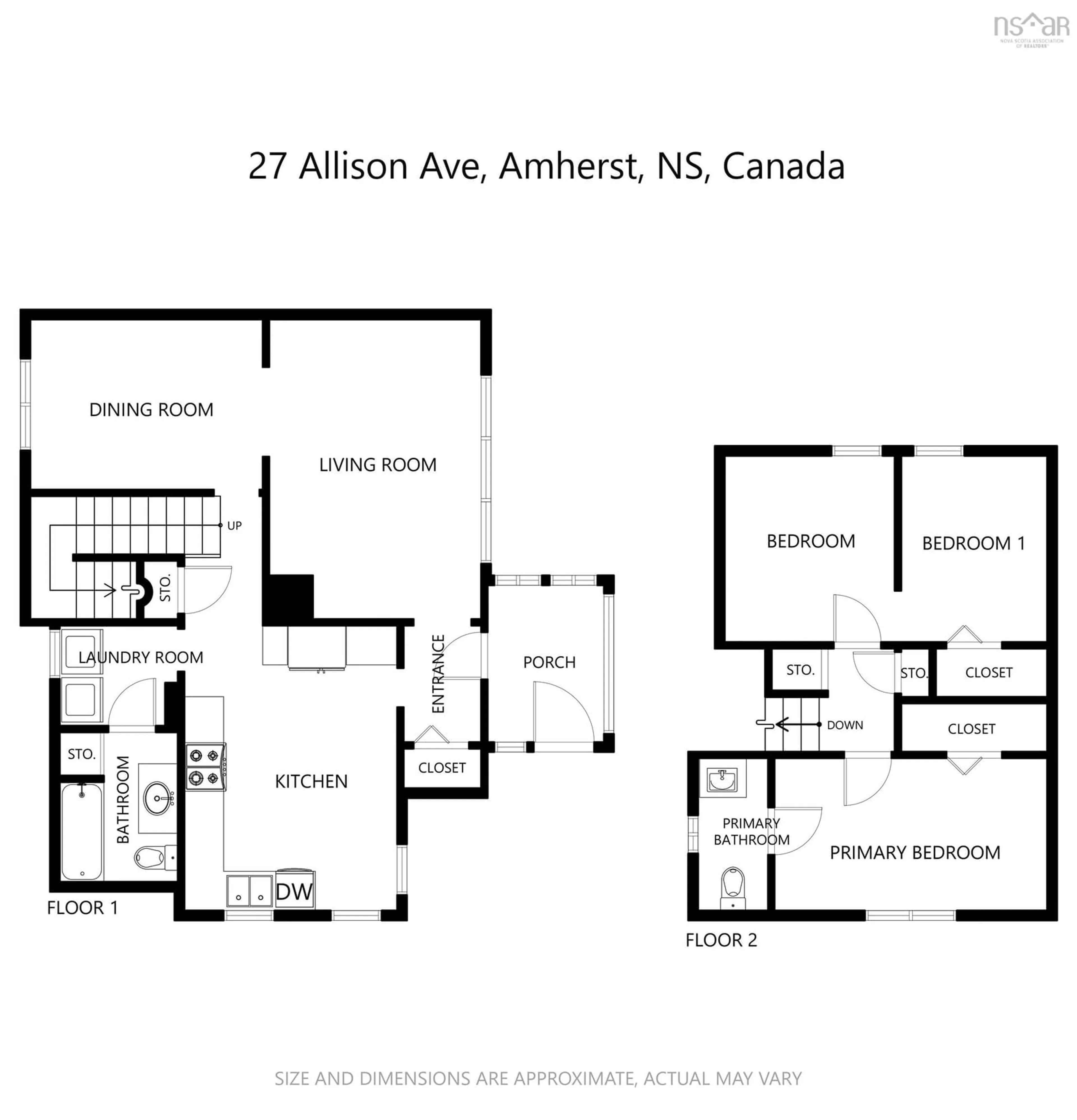 Floor plan for 27 Allison Ave, Amherst Nova Scotia B4H 3V3