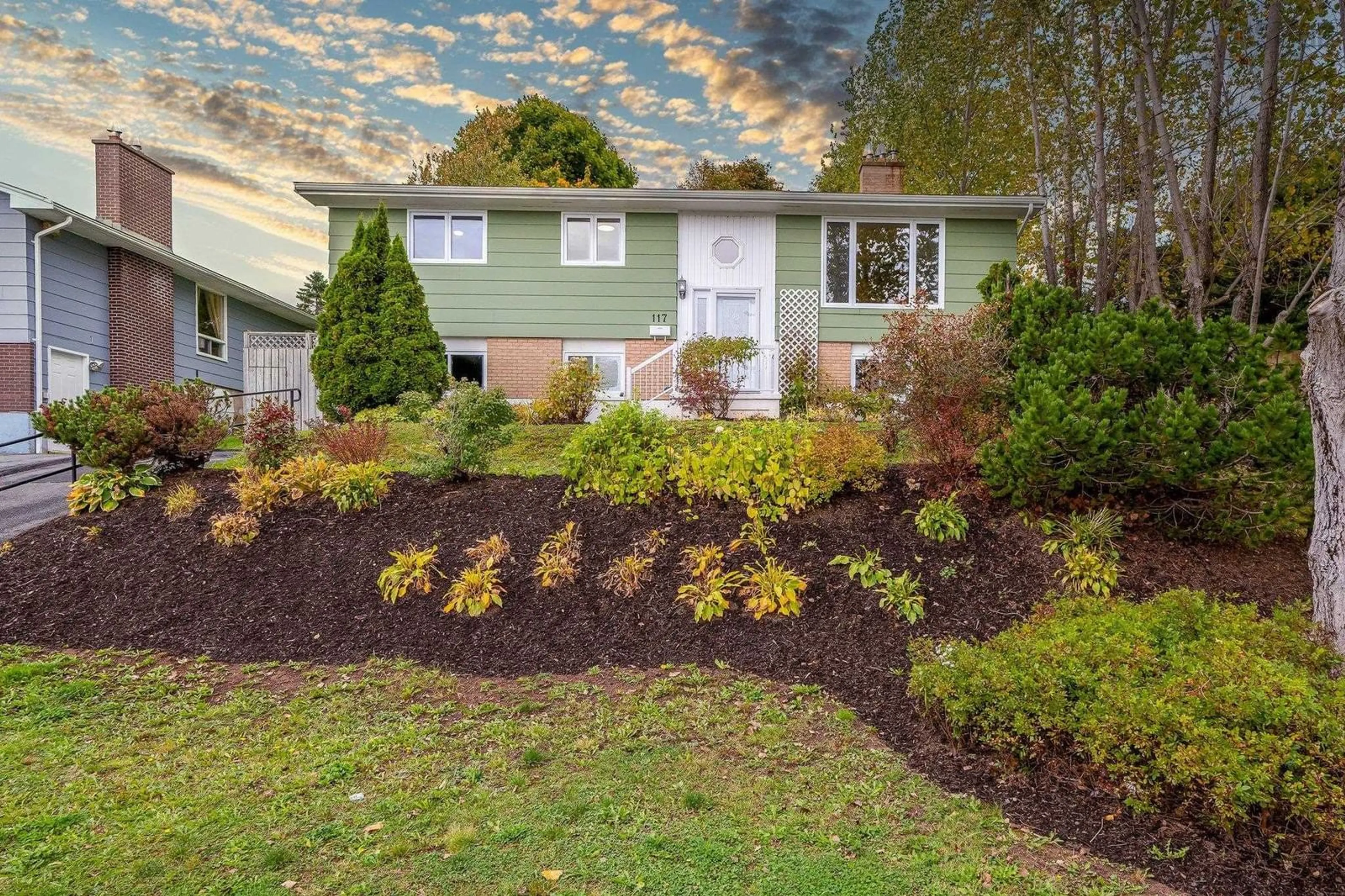 Frontside or backside of a home, the fenced backyard for 117 Thornhill Dr, Spryfield Nova Scotia B3R 2J4