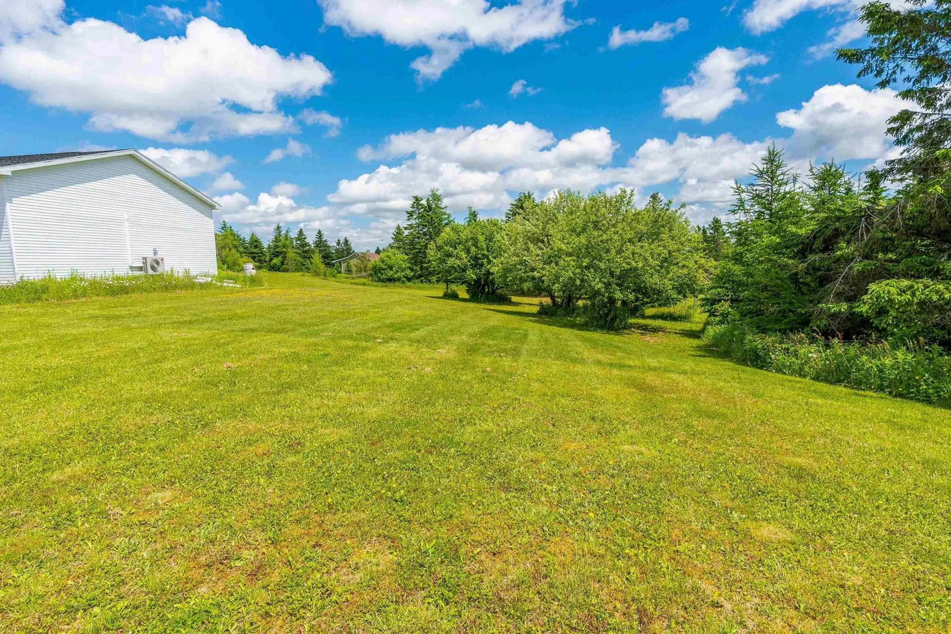 Patio, the fenced backyard for 234 Harmony Ridge Rd, Harmony Nova Scotia B6L 3N9