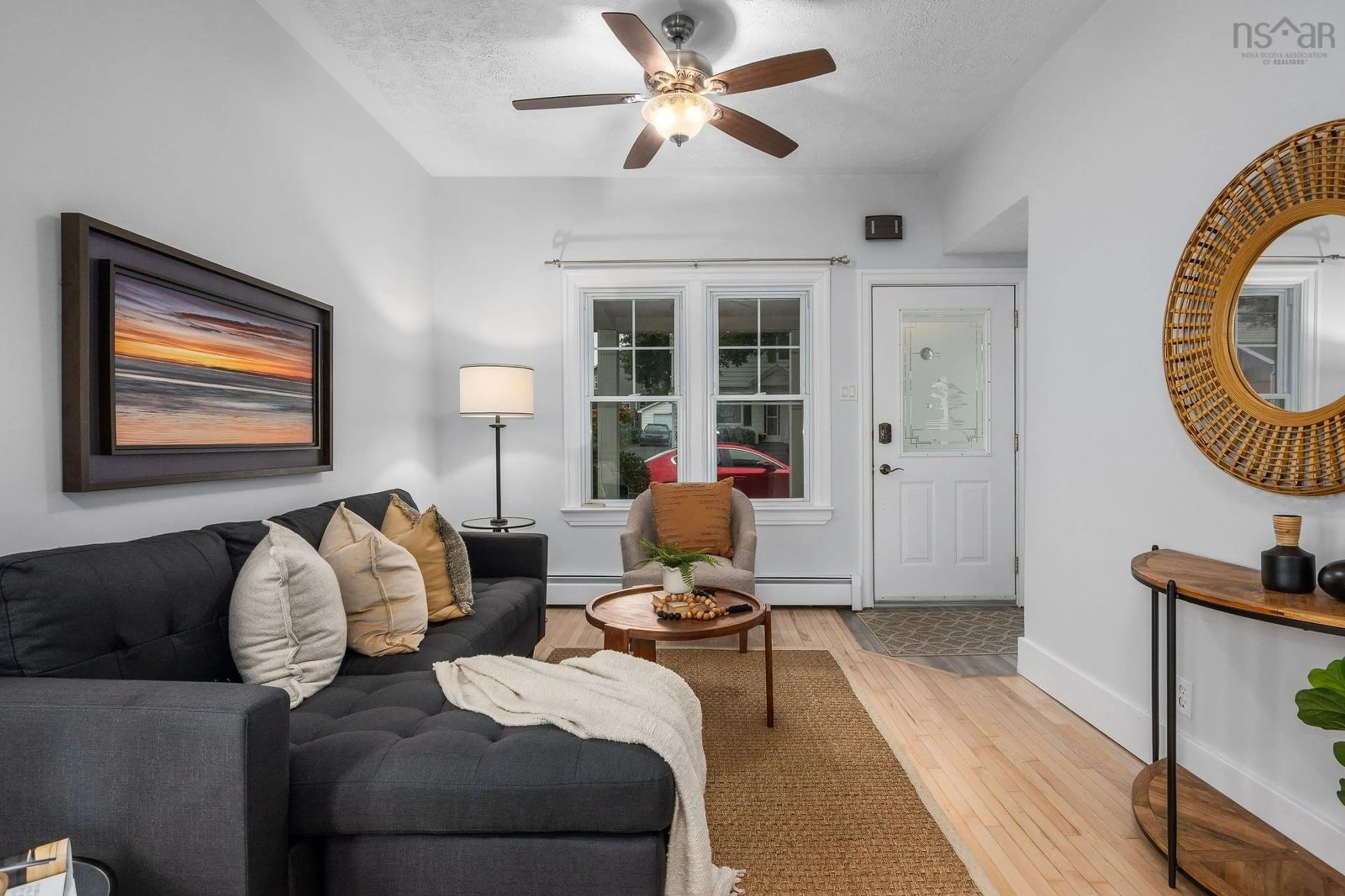 Living room, wood floors for 3664 Robie St, Halifax Nova Scotia B3K 4T1