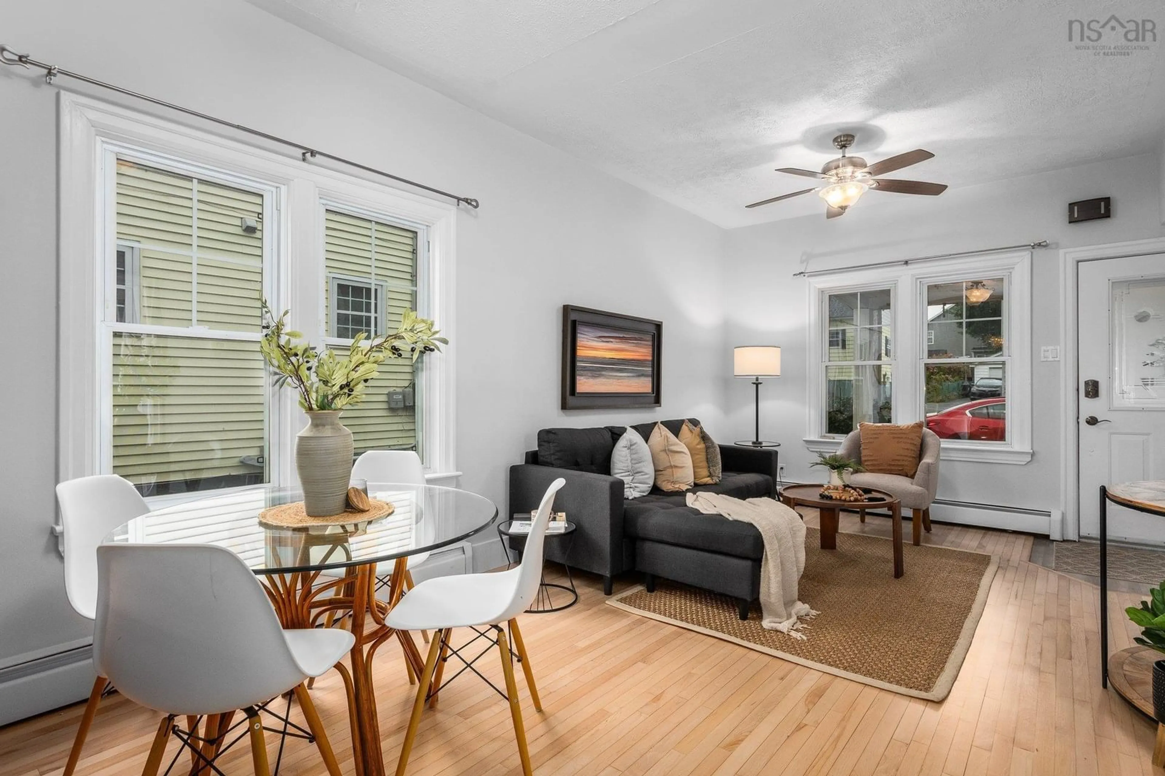 Living room, wood floors for 3664 Robie St, Halifax Nova Scotia B3K 4T1