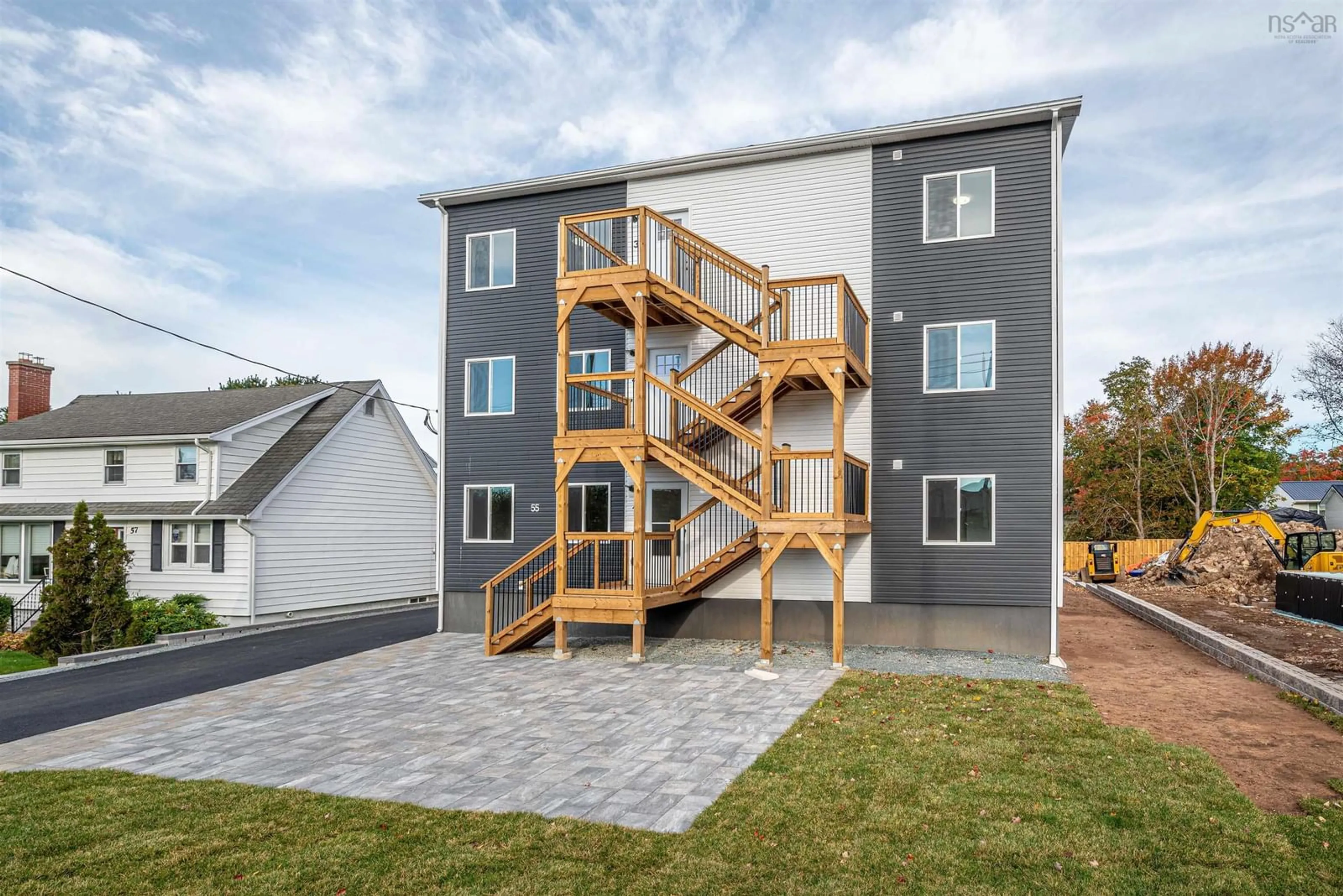 A pic from exterior of the house or condo, the fenced backyard for 55 Wedgewood Ave, Timberlea Nova Scotia B3T 1E5