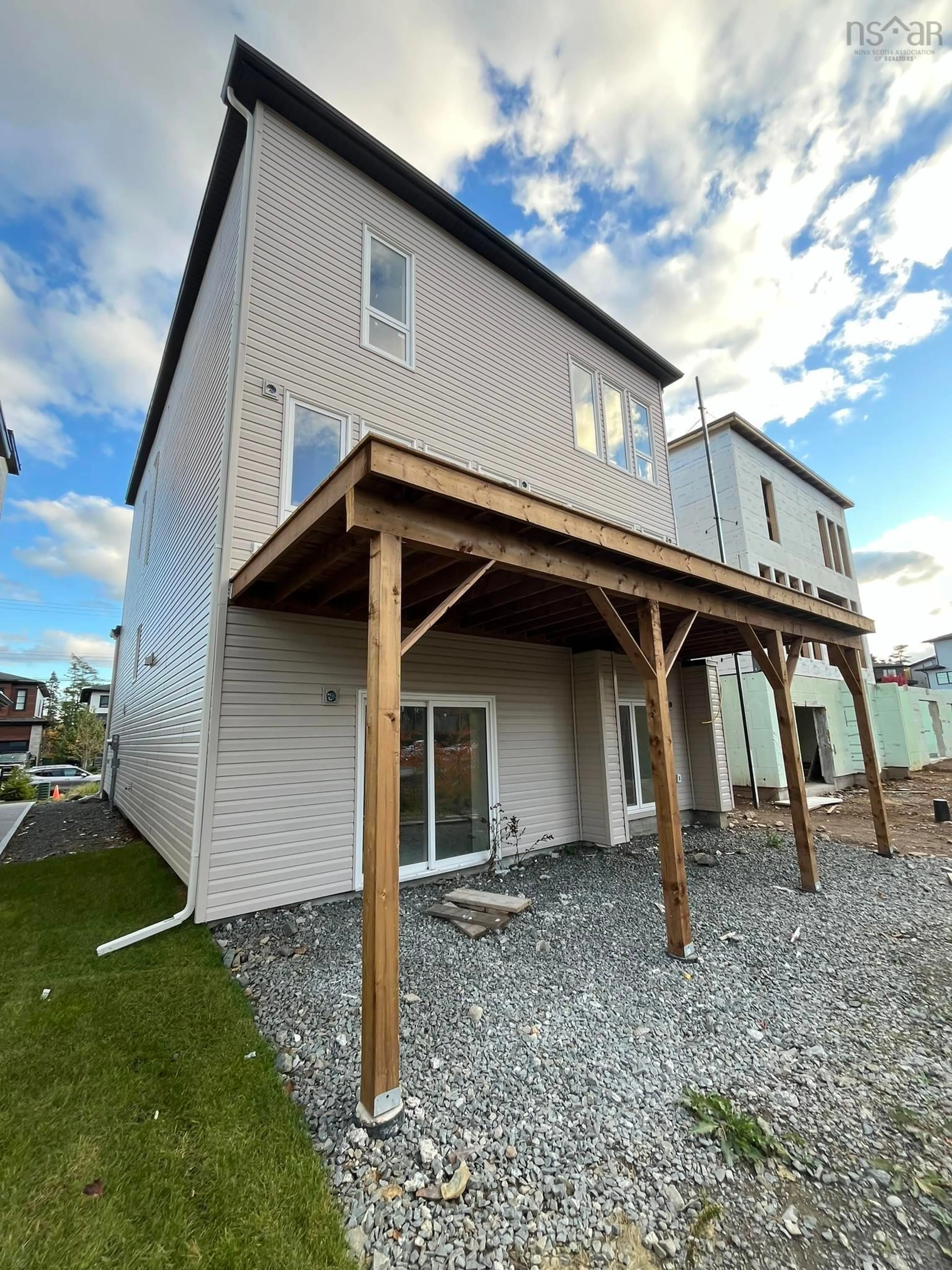 A pic from exterior of the house or condo, the fenced backyard for 112 Samaa Court, Bedford West Nova Scotia B4B 0Y4