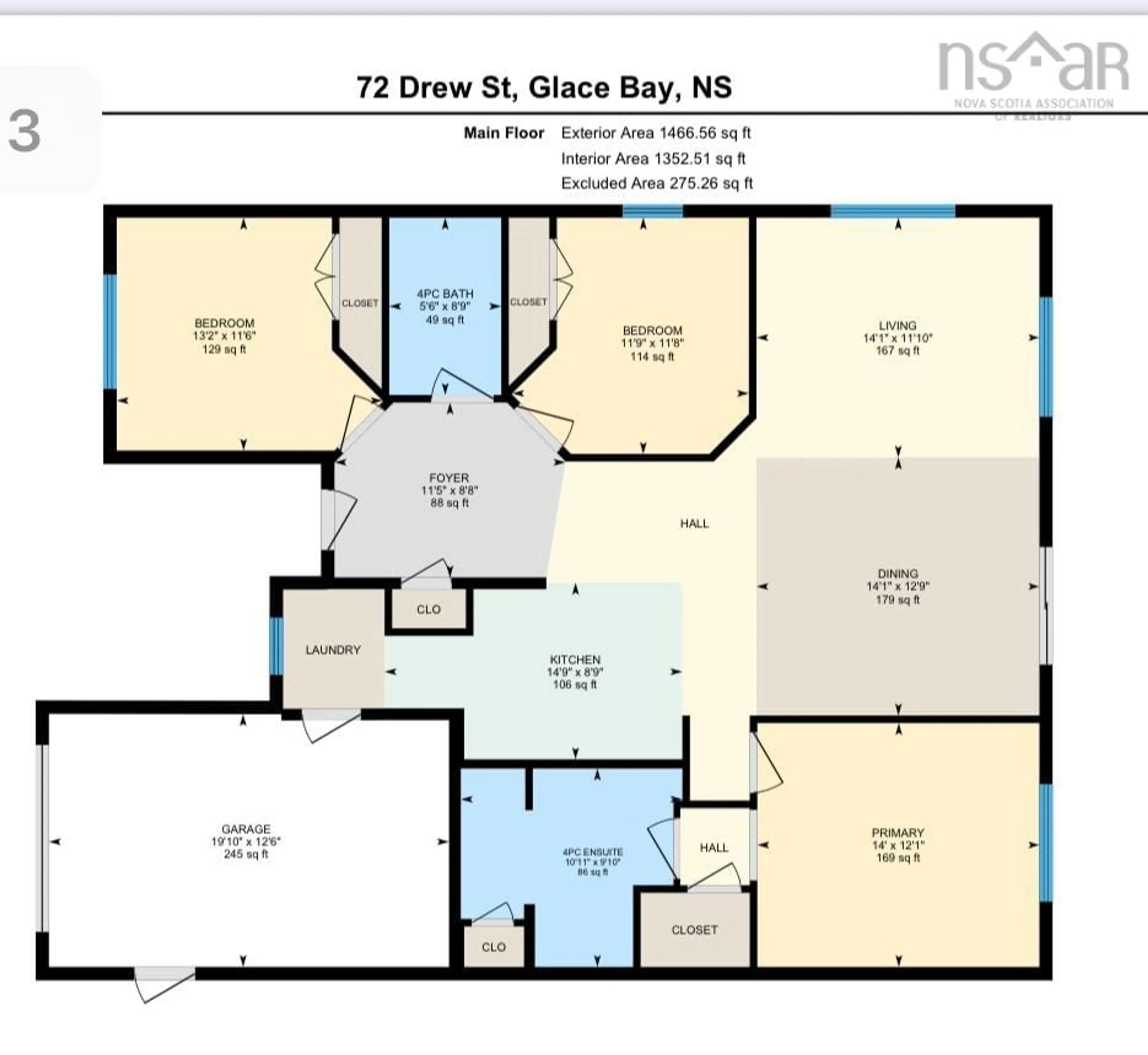 Floor plan for 72 Drew St, Glace Bay Nova Scotia B1A 1A7