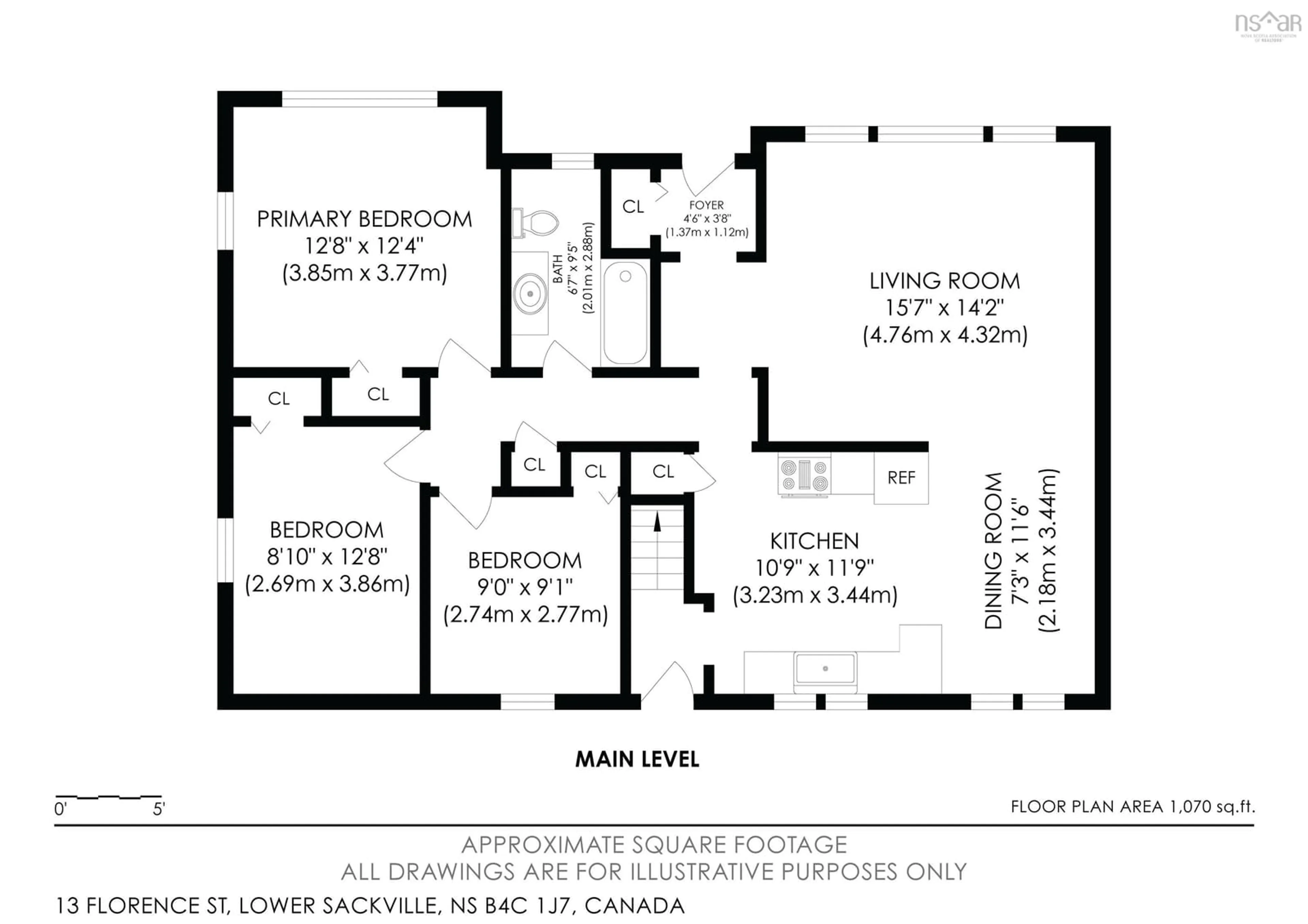 Floor plan for 13 Florence St, Lower Sackville Nova Scotia B4C 1J7