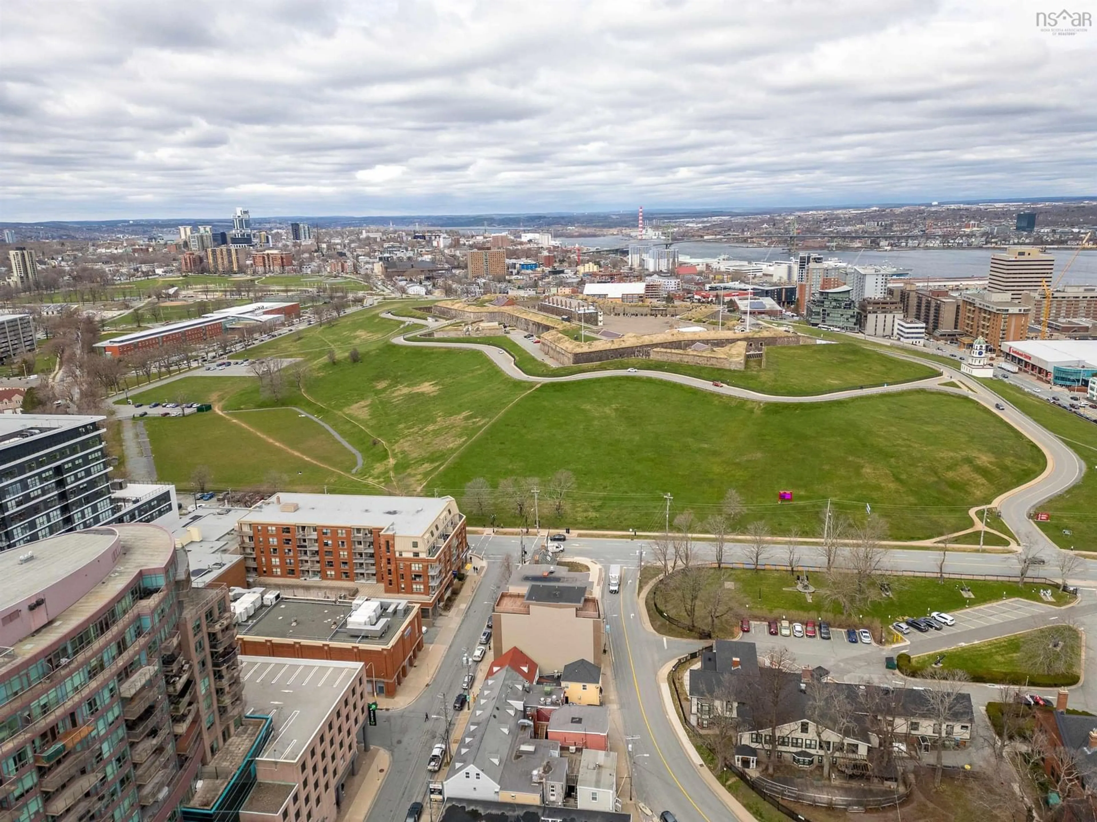 A pic from exterior of the house or condo, the view of city buildings for 1550 Dresden Row #1010, Halifax Nova Scotia B3K 3L4