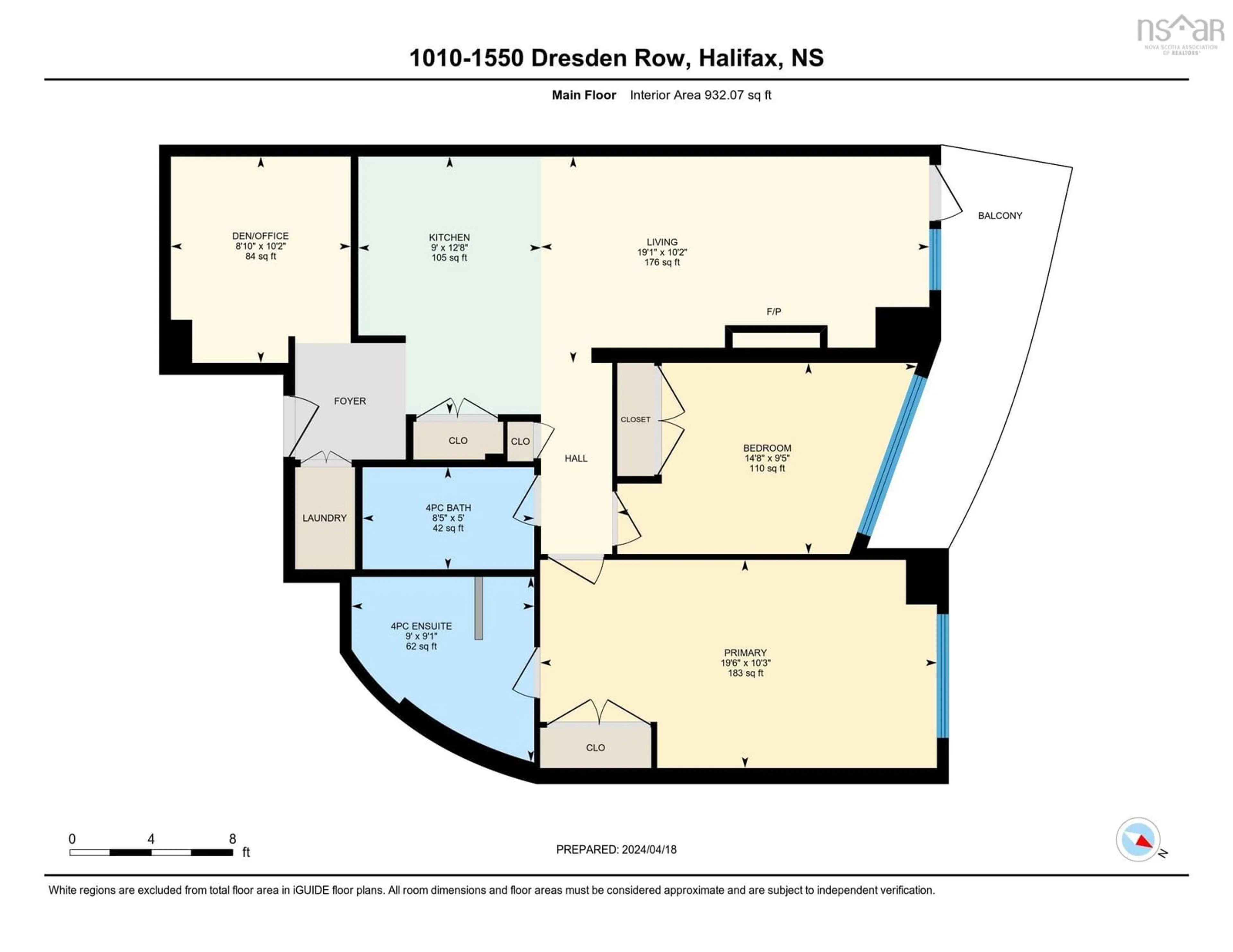 Floor plan for 1550 Dresden Row #1010, Halifax Nova Scotia B3K 3L4