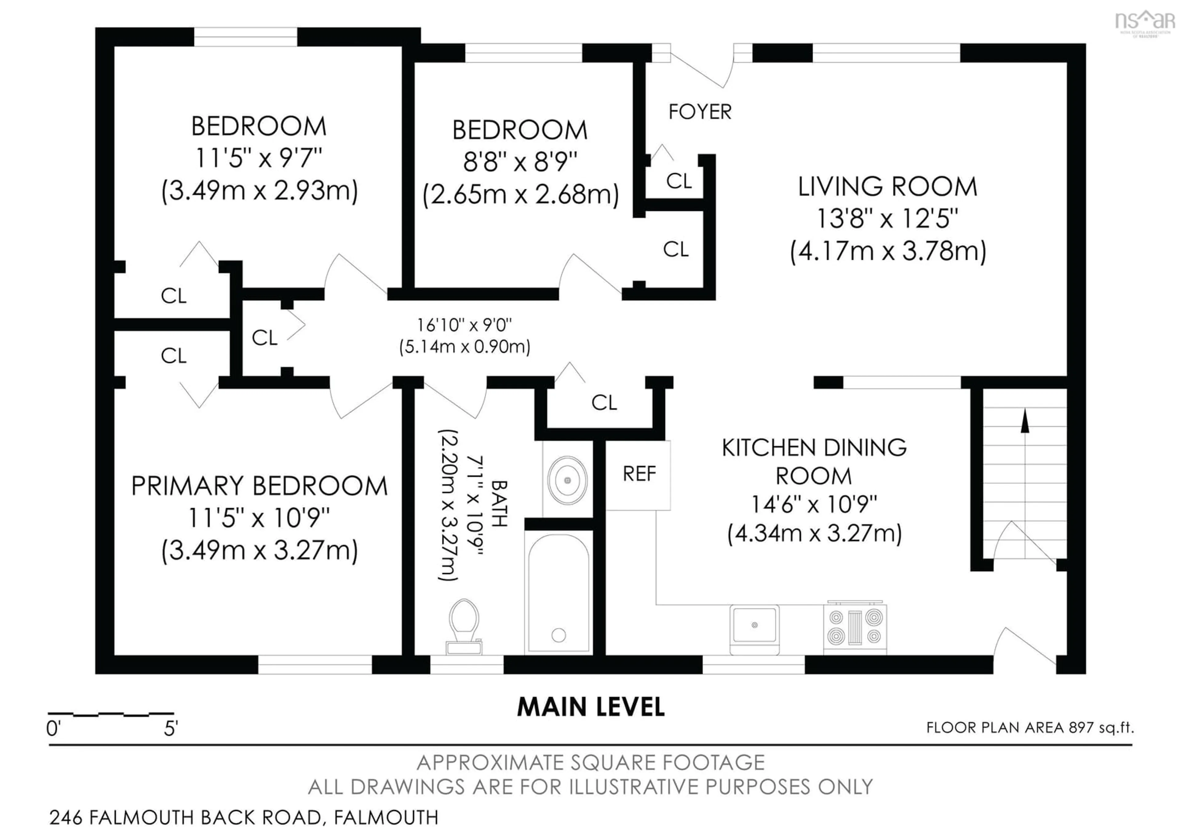 Floor plan for 246 Falmouth Back Rd, Falmouth Nova Scotia B0P 1L0