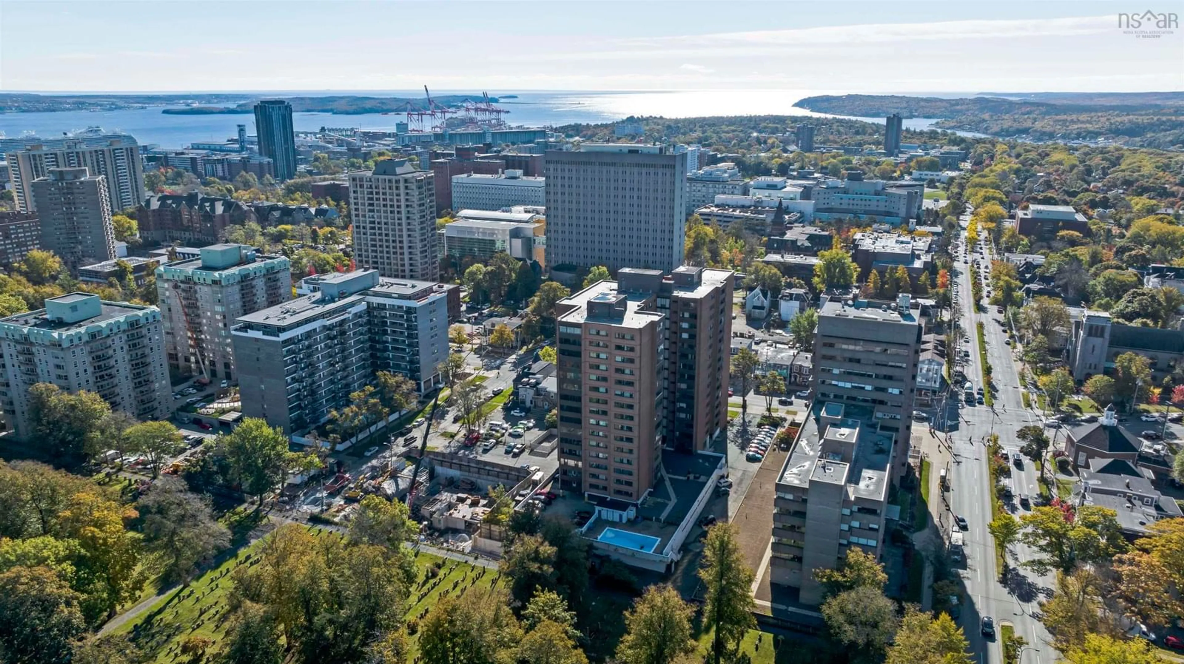 A pic from exterior of the house or condo, the view of city buildings for 5959 Spring Garden Rd #611, Halifax Nova Scotia B3H 1Y5