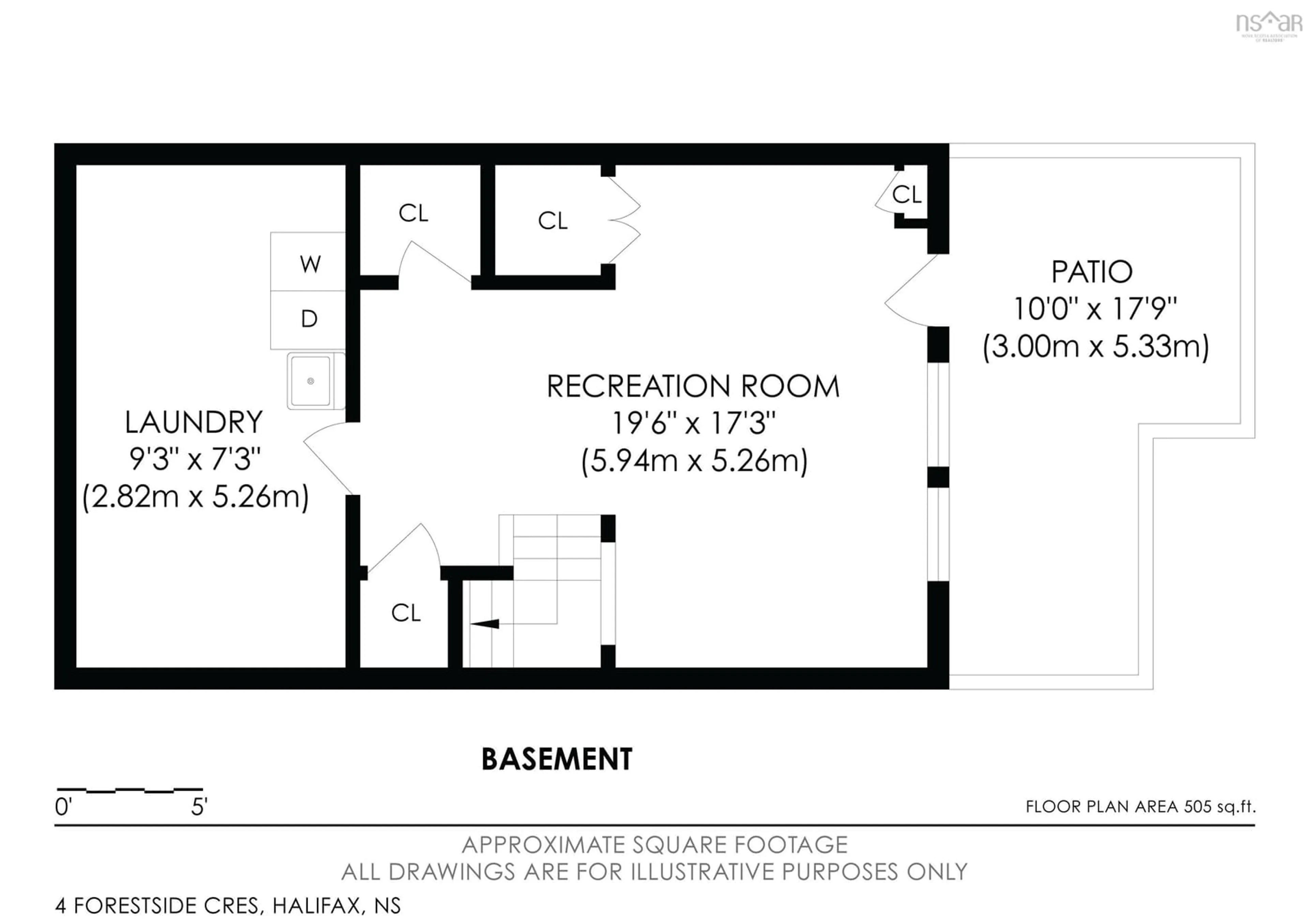 Floor plan for 4 Forestside Cres, Halifax Nova Scotia B3M 1M4